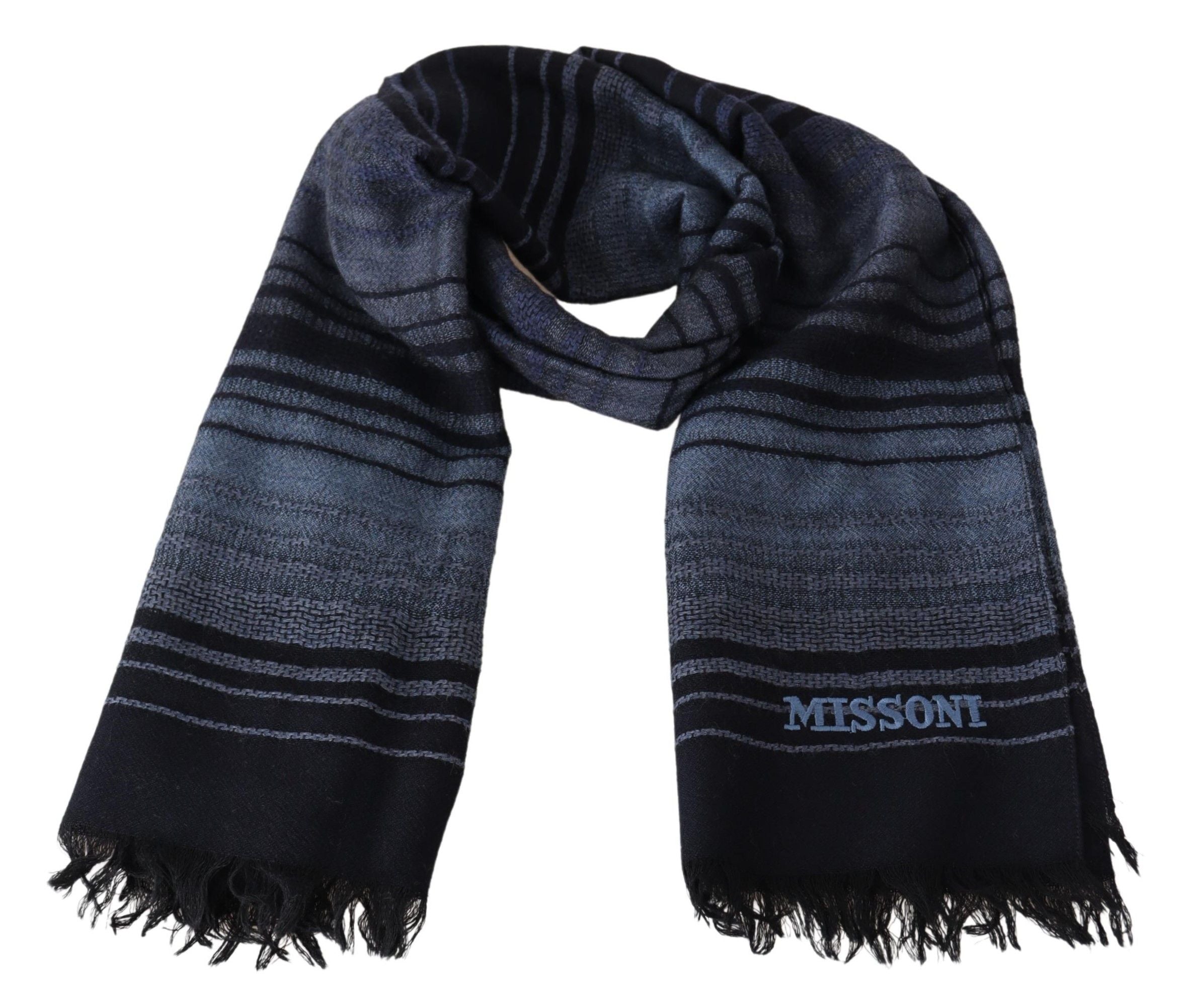Многоцветен шарен вълнен шал Missoni унисекс