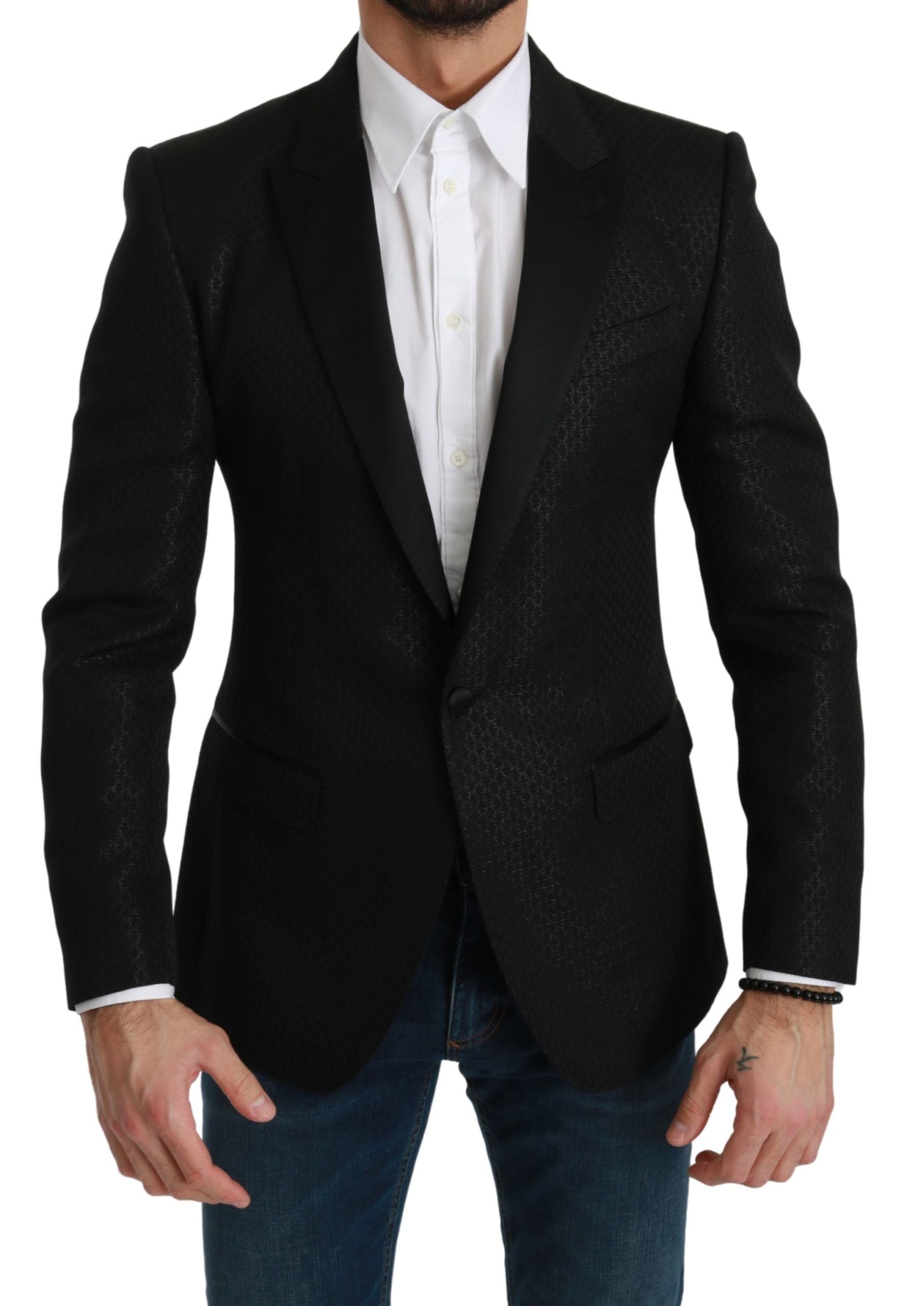 Dolce & Gabbana Черно прилепнало яке MARTINI Blazer