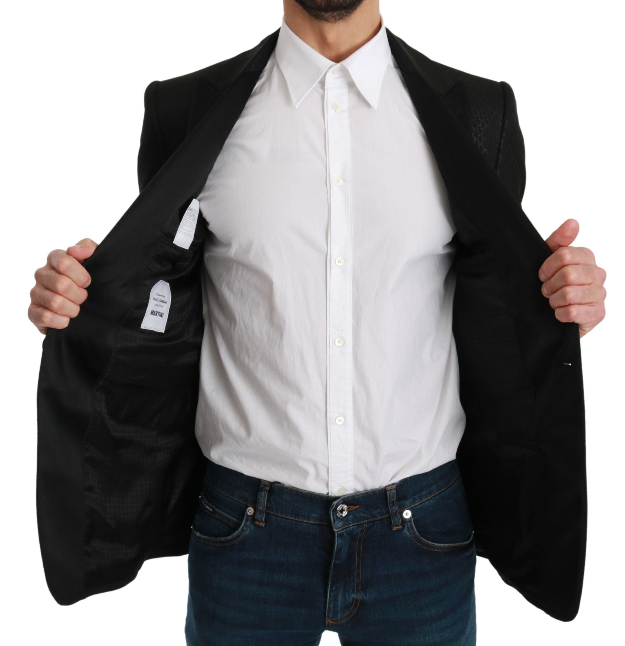 Dolce & Gabbana Черно прилепнало яке MARTINI Blazer