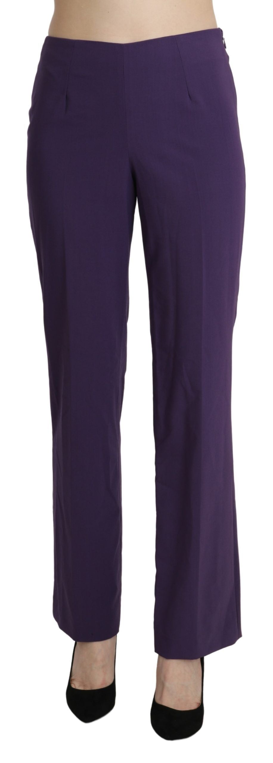 BENCIVENGA Elegant High Waist Violet Straight Pants