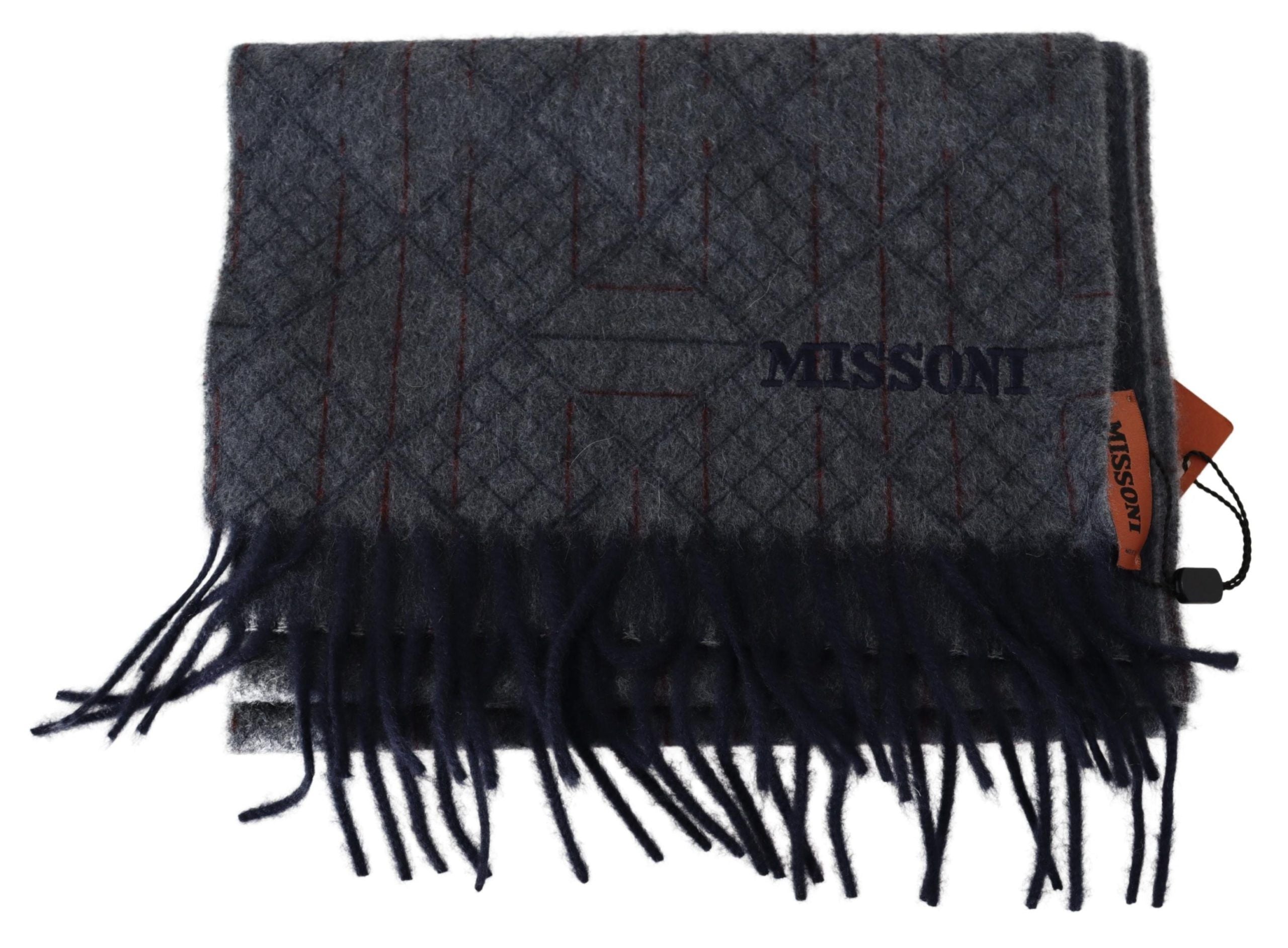Missoni сив шарен кашмирен унисекс шал за увиване на врата