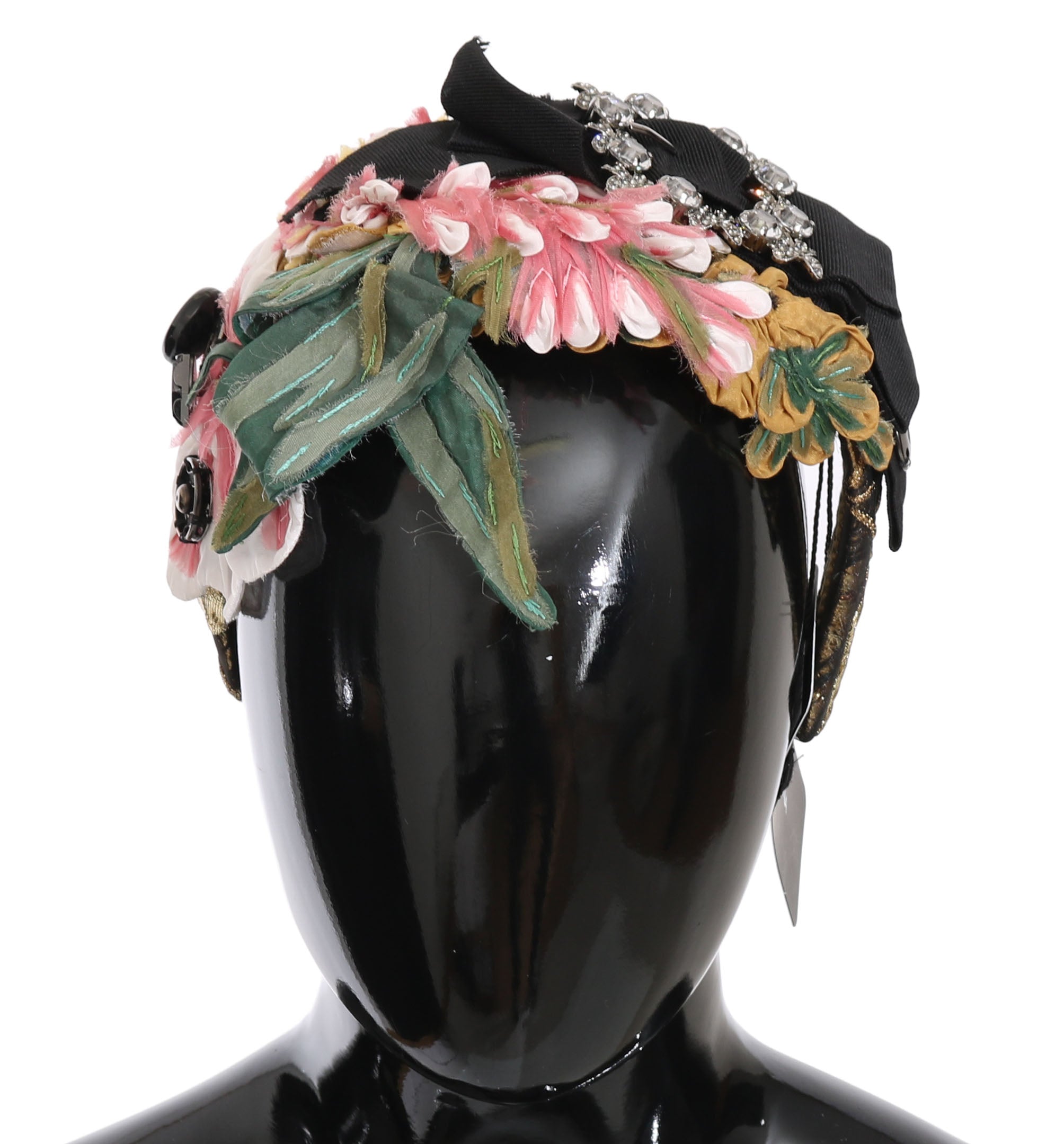Dolce & Gabbana Elegant Crystal-Embellished Floral Headband