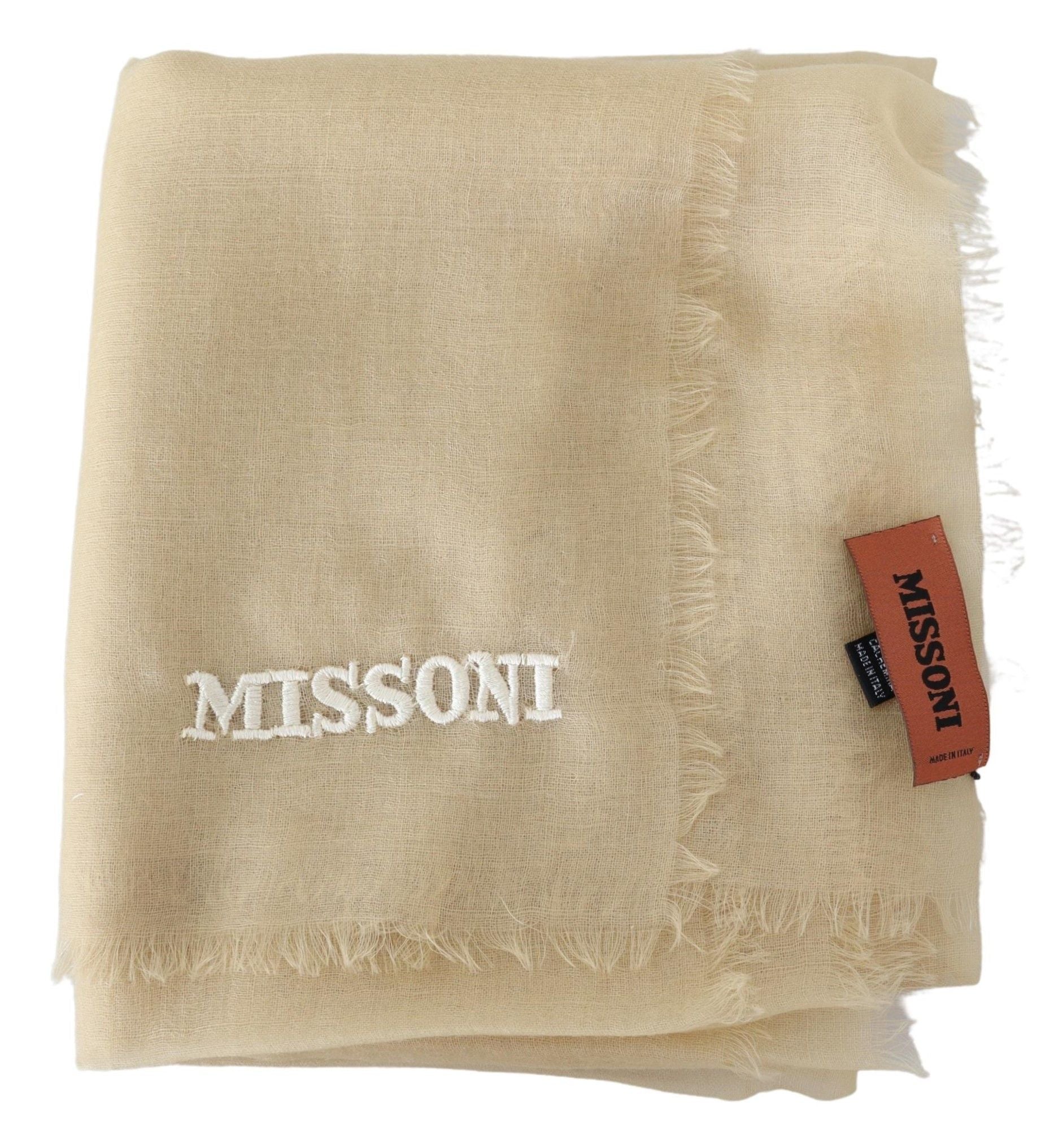 Missoni бежов кашмирен шал за врата унисекс