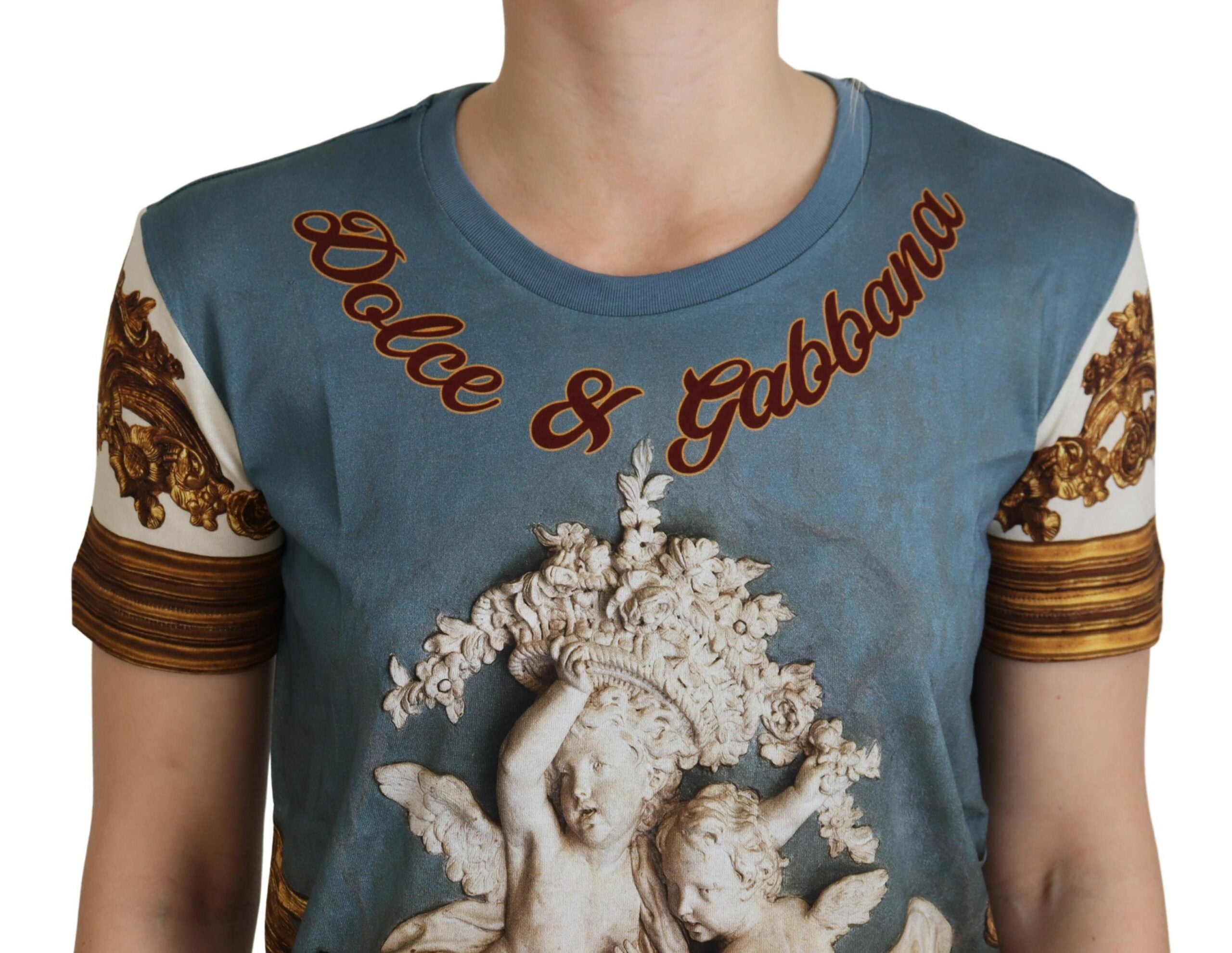 Dolce & Gabbana Multicolor DG лого на риза с щампа на ангел