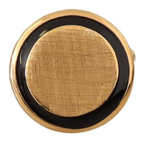 Dolce & Gabbana Elegant Gold-Plated Round Cufflinks