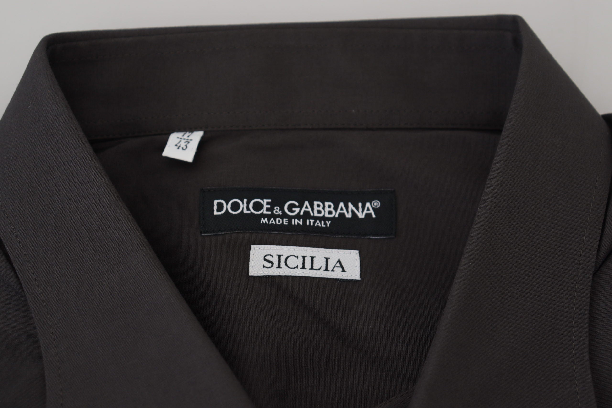 Dolce & Gabbana Сива тениска SICILIA Еластична риза