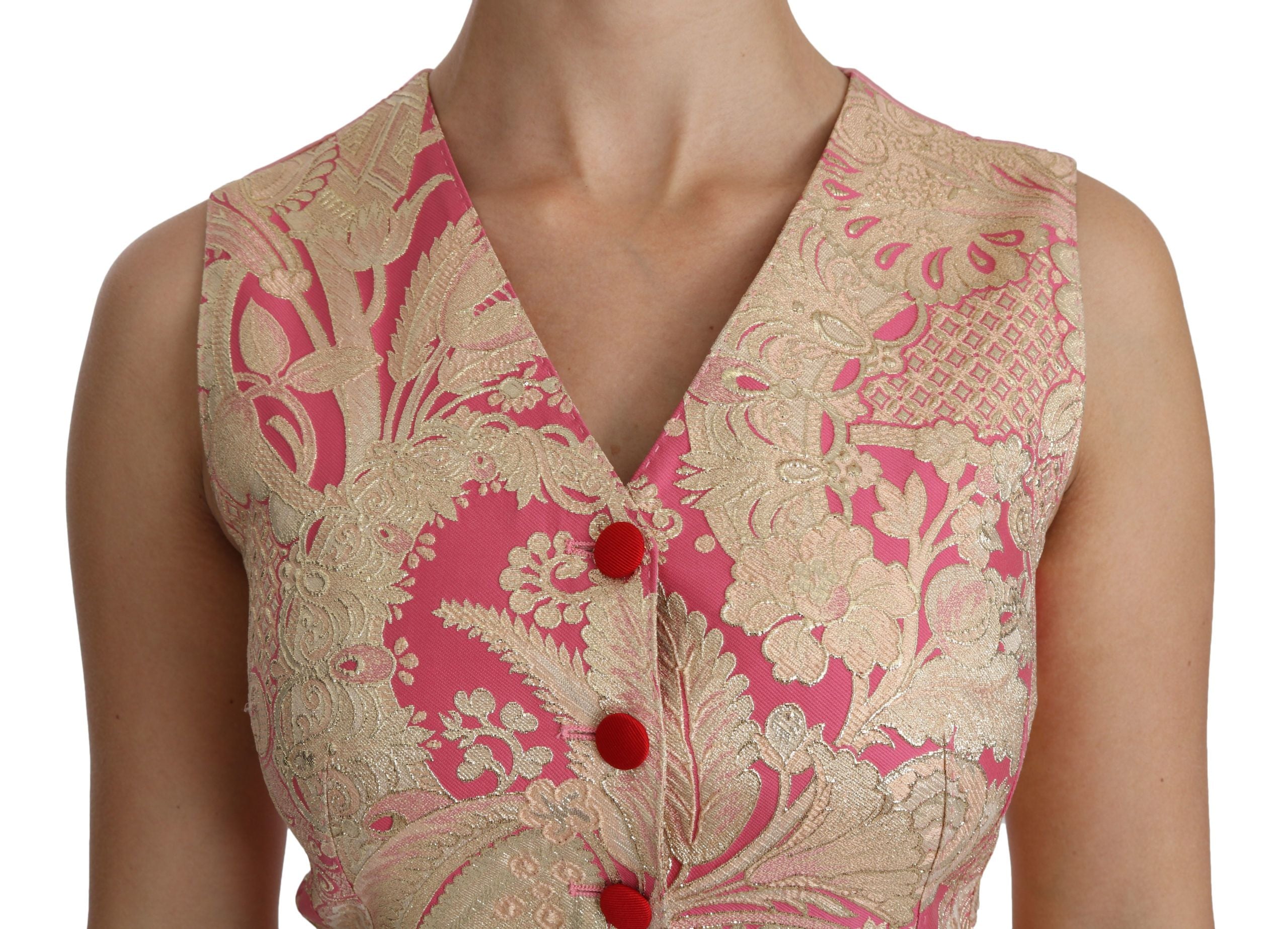 Dolce & Gabbana Elegant Silk Blend V-Neck Vest Top