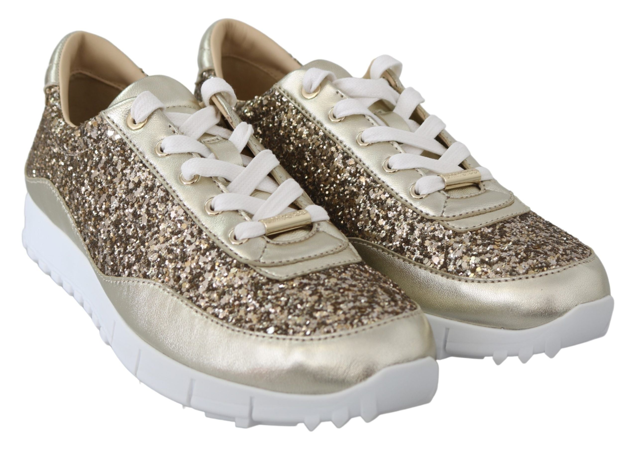 Jimmy Choo златни кожени антични маратонки Monza