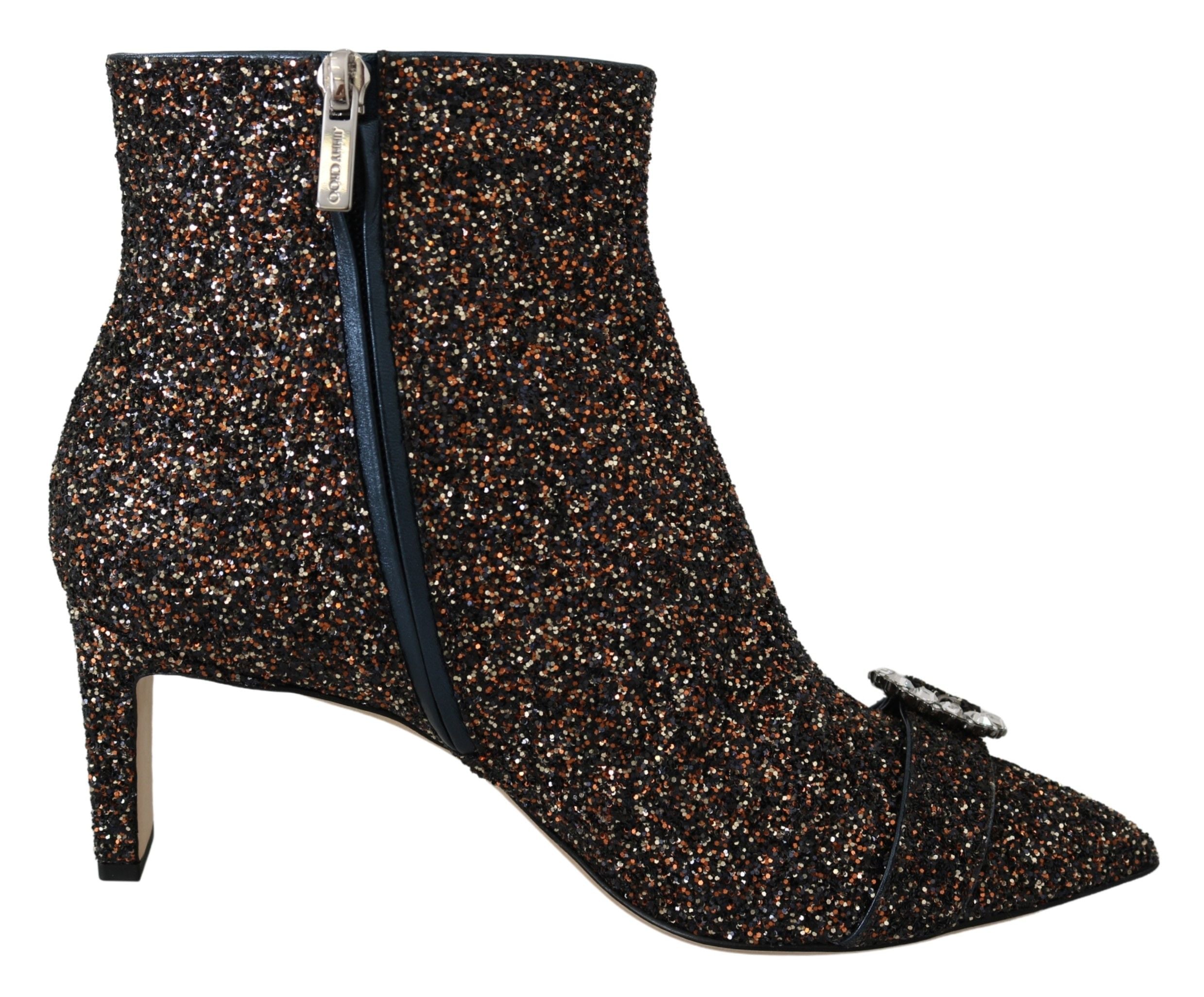 Jimmy Choo микс плат блясък кожа Хановер 65 Ботуши Обувки