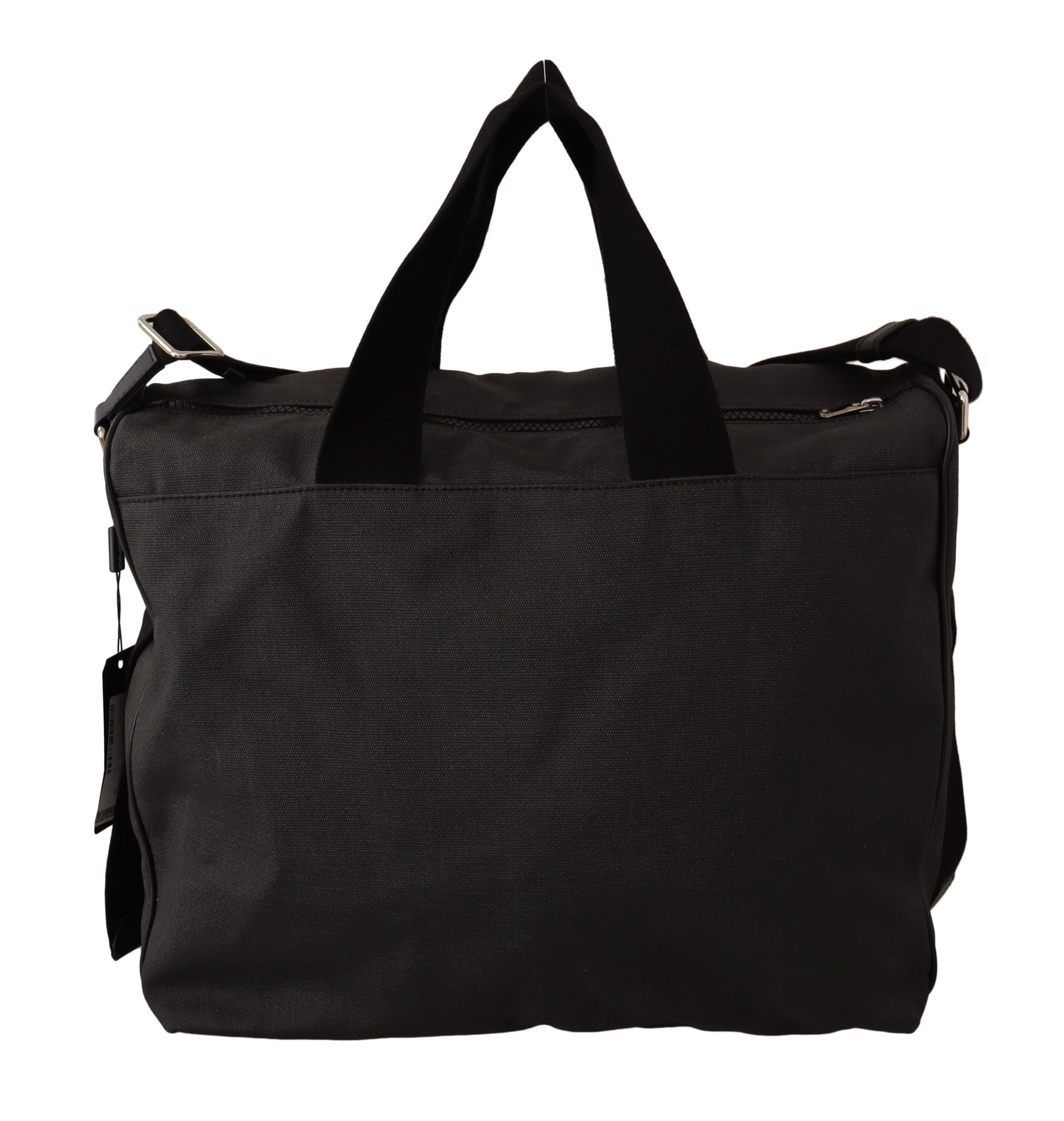 Черна дънкова кожена чанта с презрамка Dolce & Gabbana