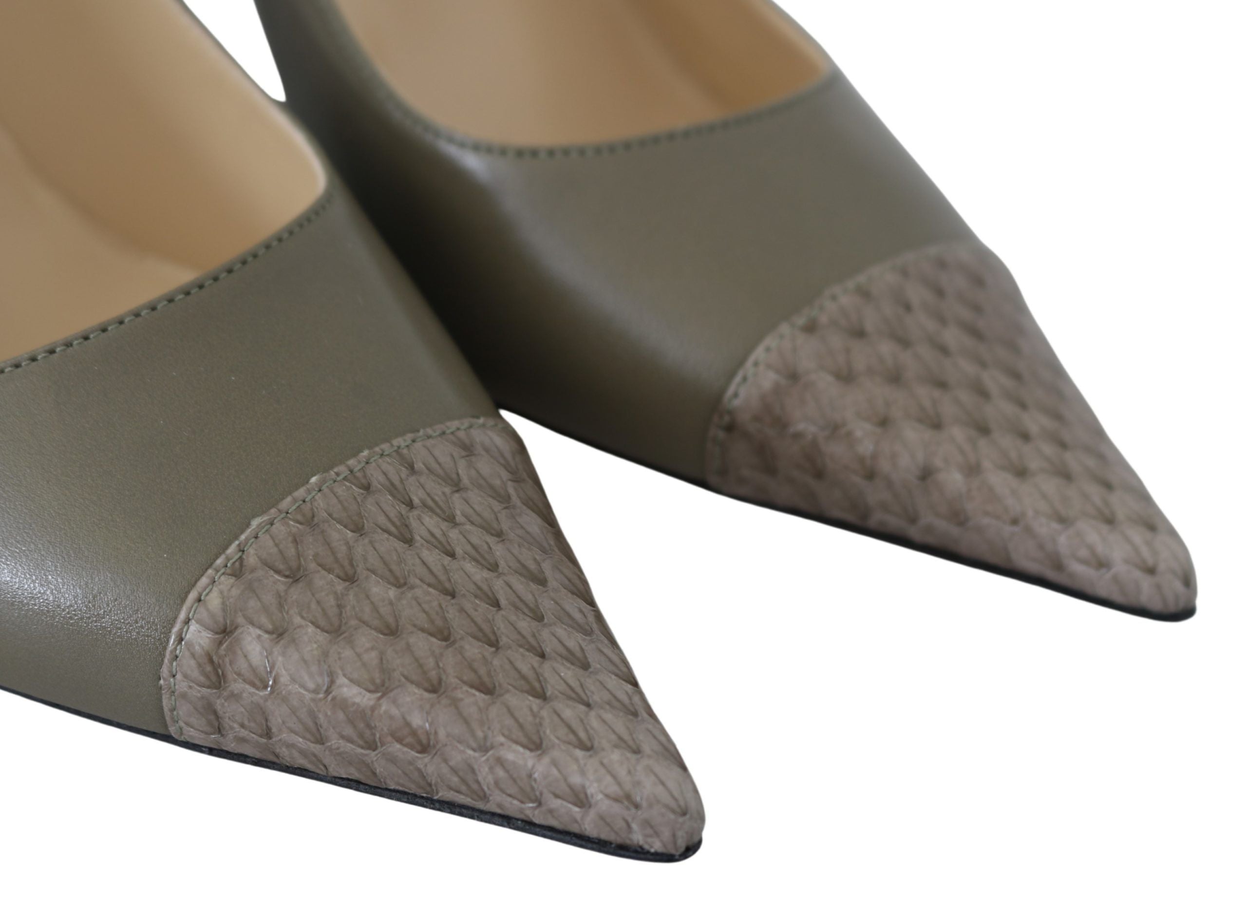Jimmy Choo Pebble Зелени кожени обувки Amika
