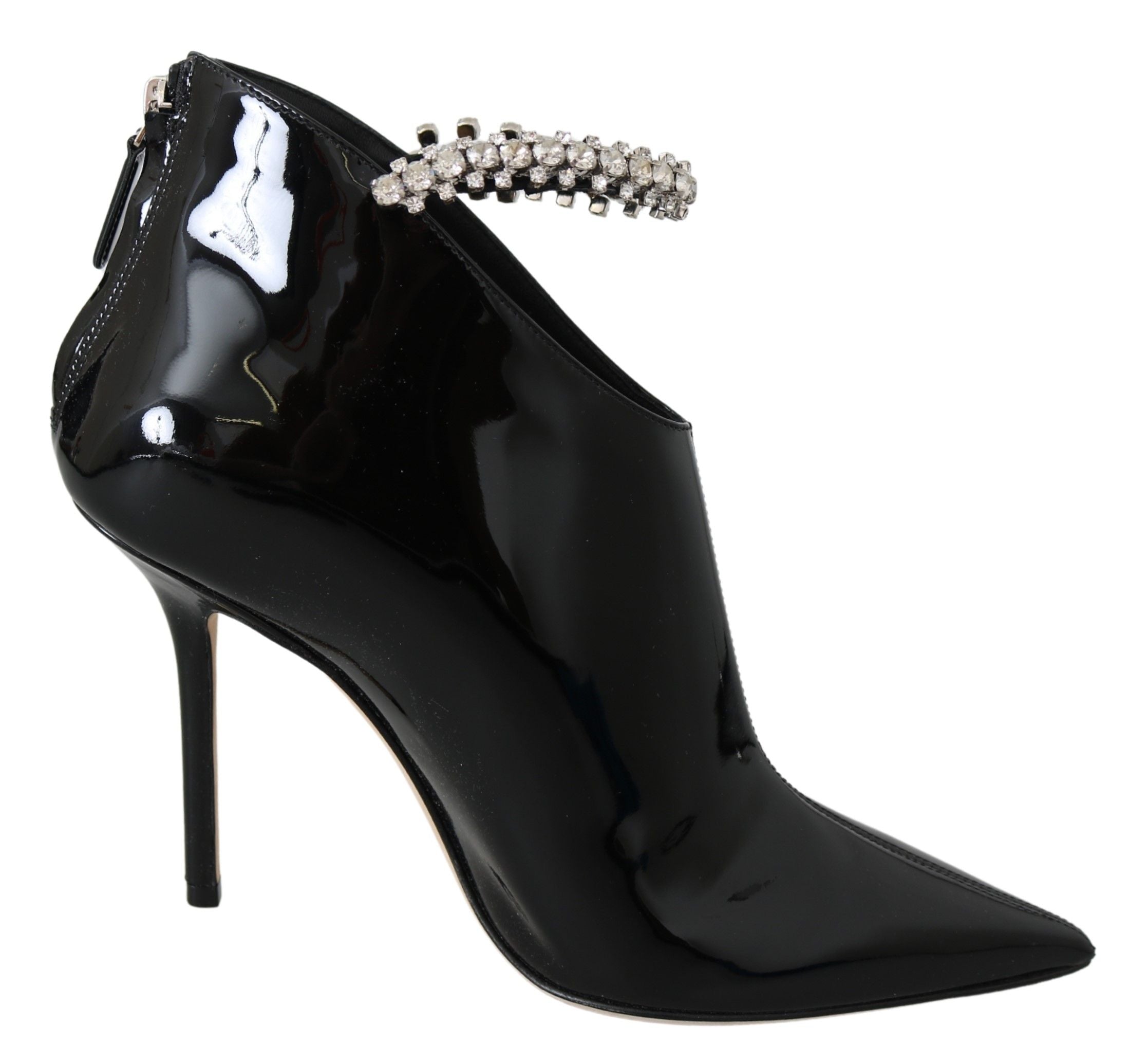 Jimmy Choo Черни кожени обувки Blaize 100 Pat Boots