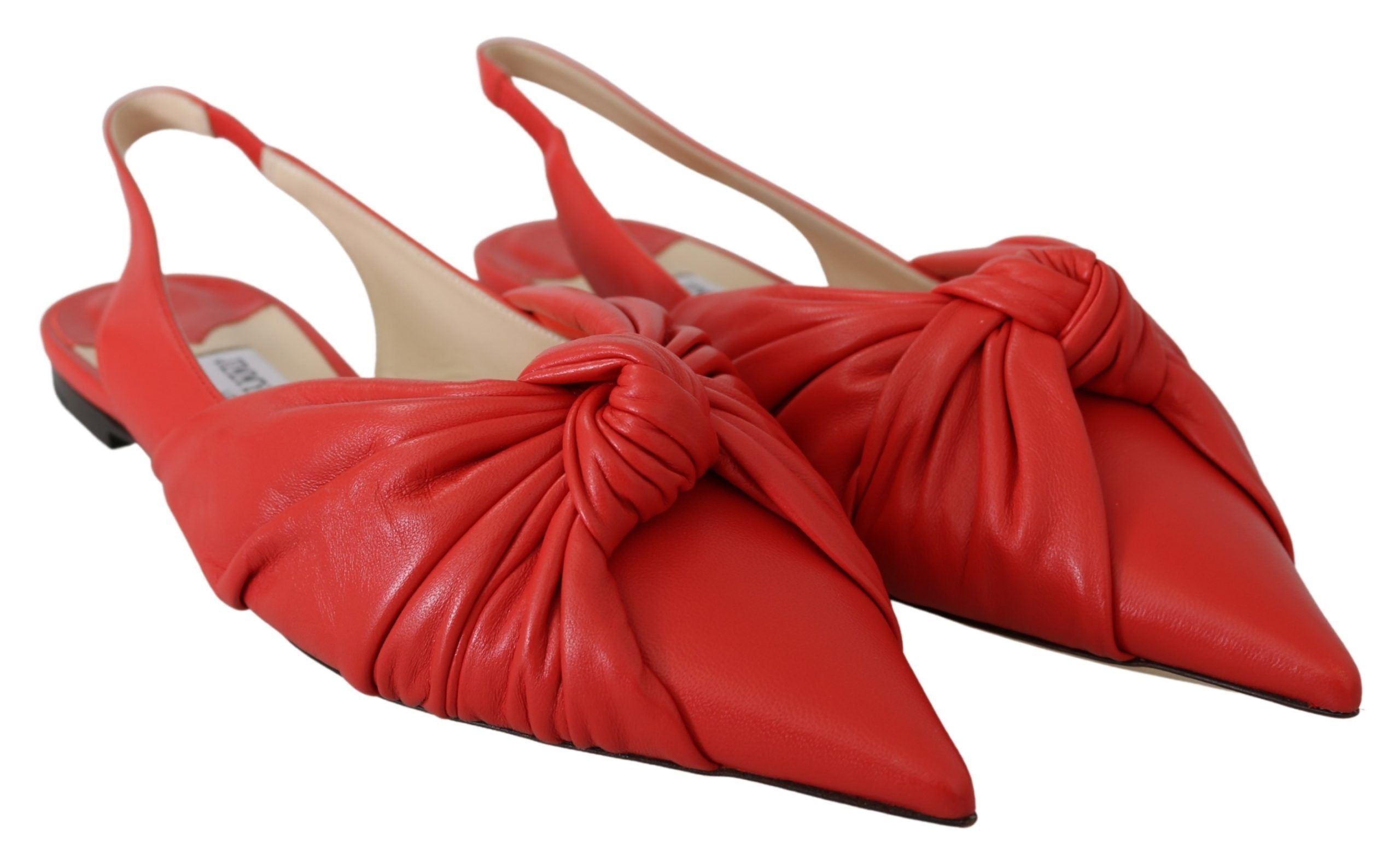 Кожени обувки Jimmy Choo Annabell Flat Nap Chilli