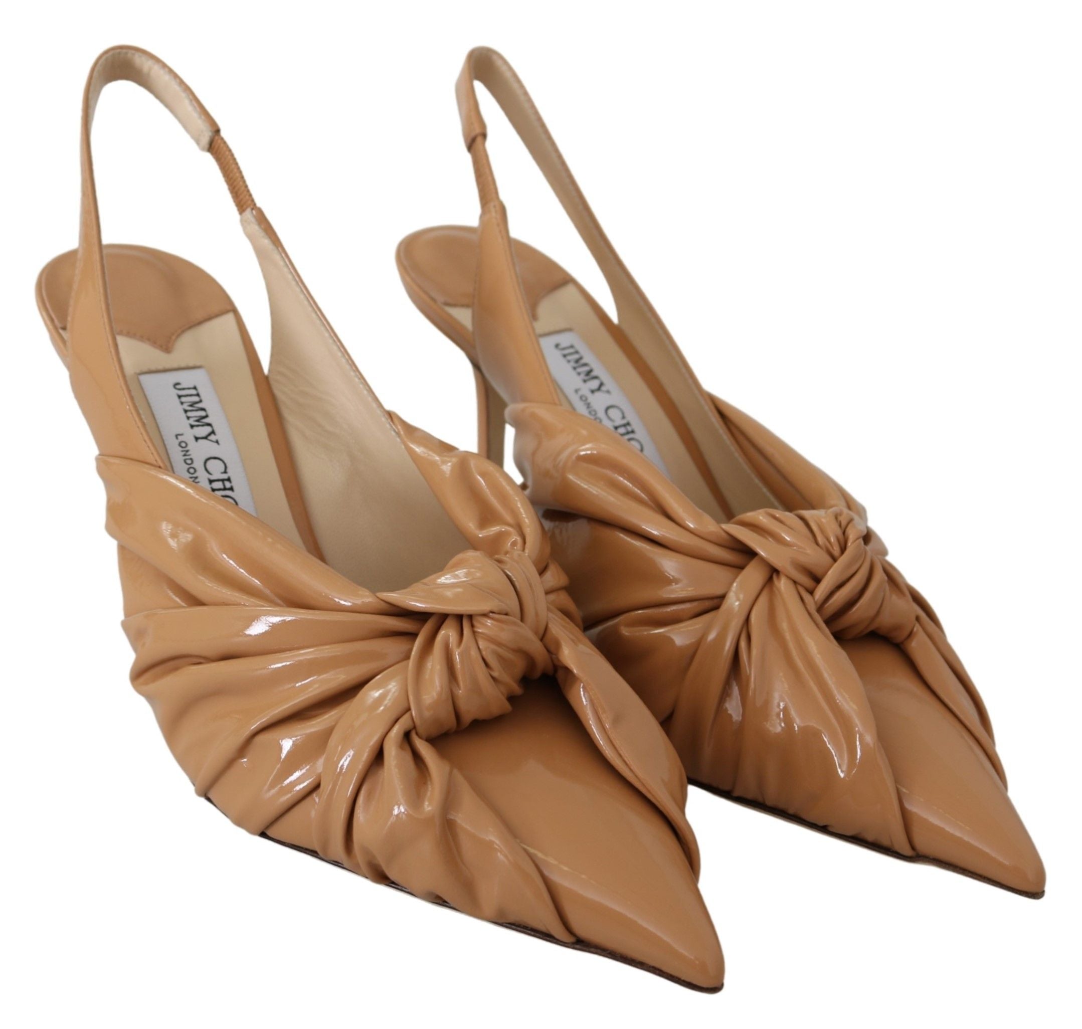 Jimmy Choo карамелено кафяви кожени обувки Annabell 85