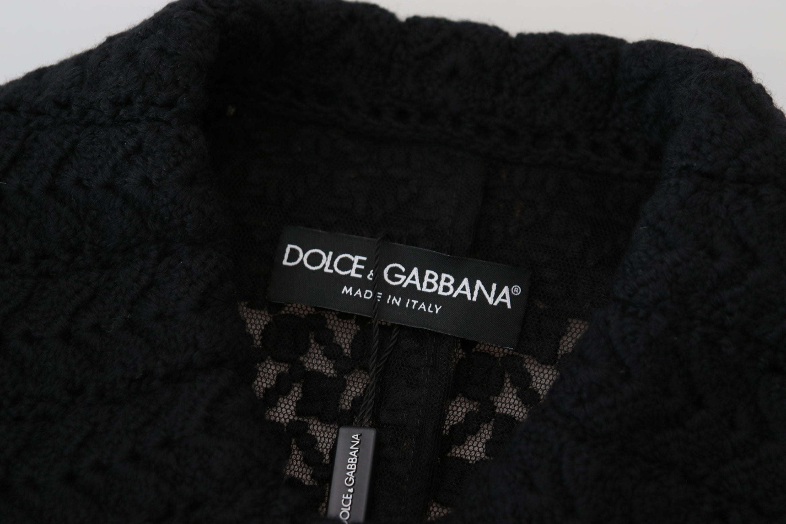 Черно памучно яке с копчета Dolce & Gabbana