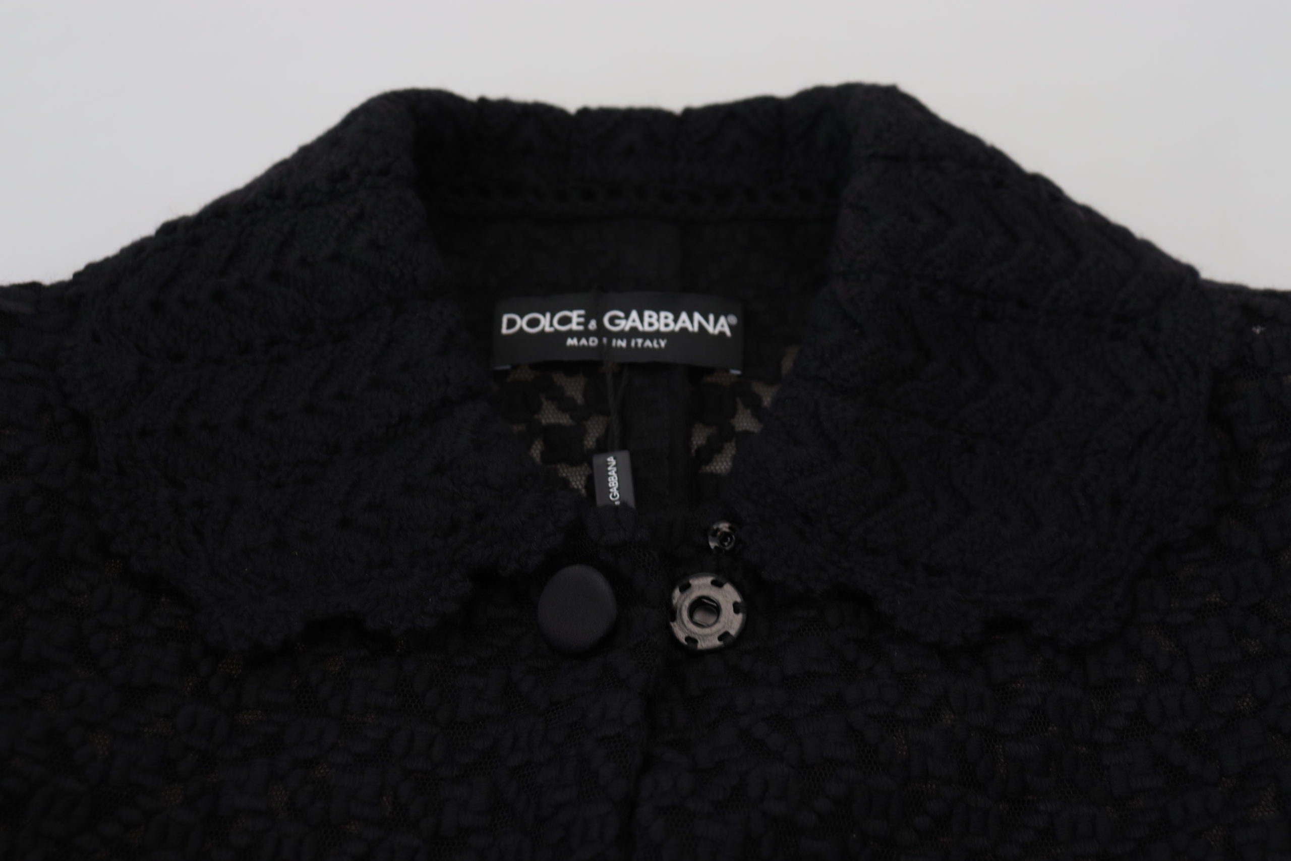Черно памучно яке с копчета Dolce & Gabbana