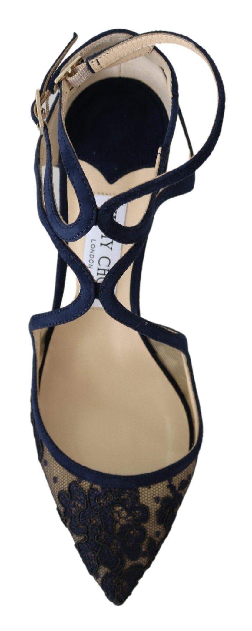Jimmy Choo Navy Blue Lancer 85 Сандали Помпи