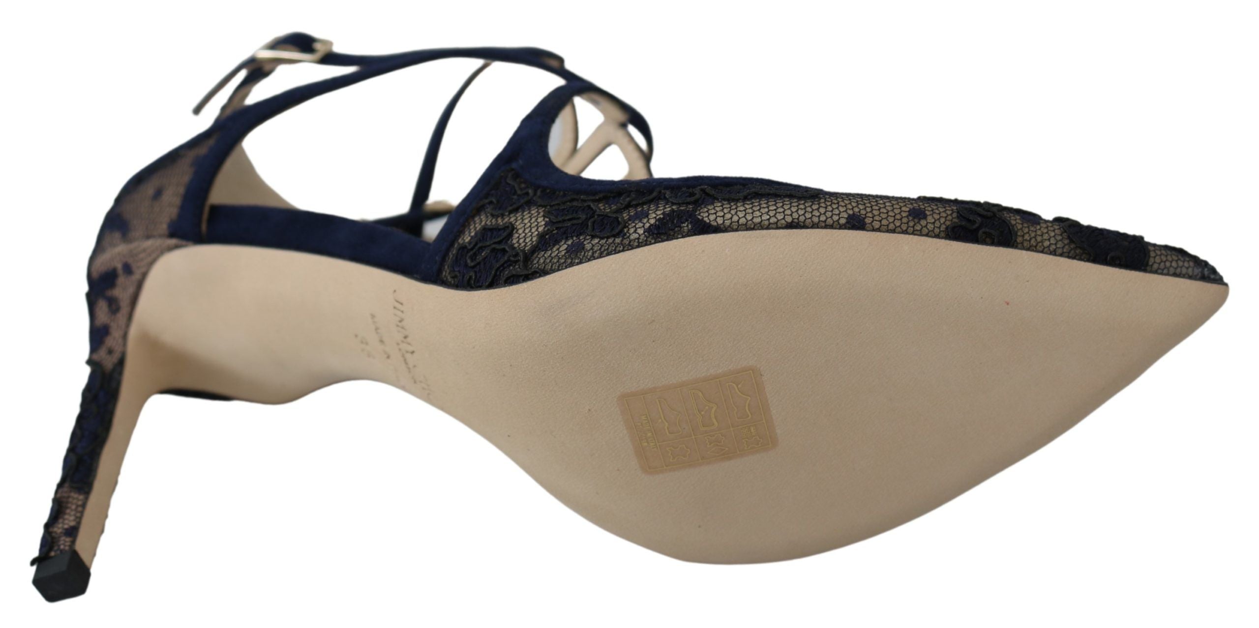 Jimmy Choo Navy Blue Lancer 85 Сандали Помпи