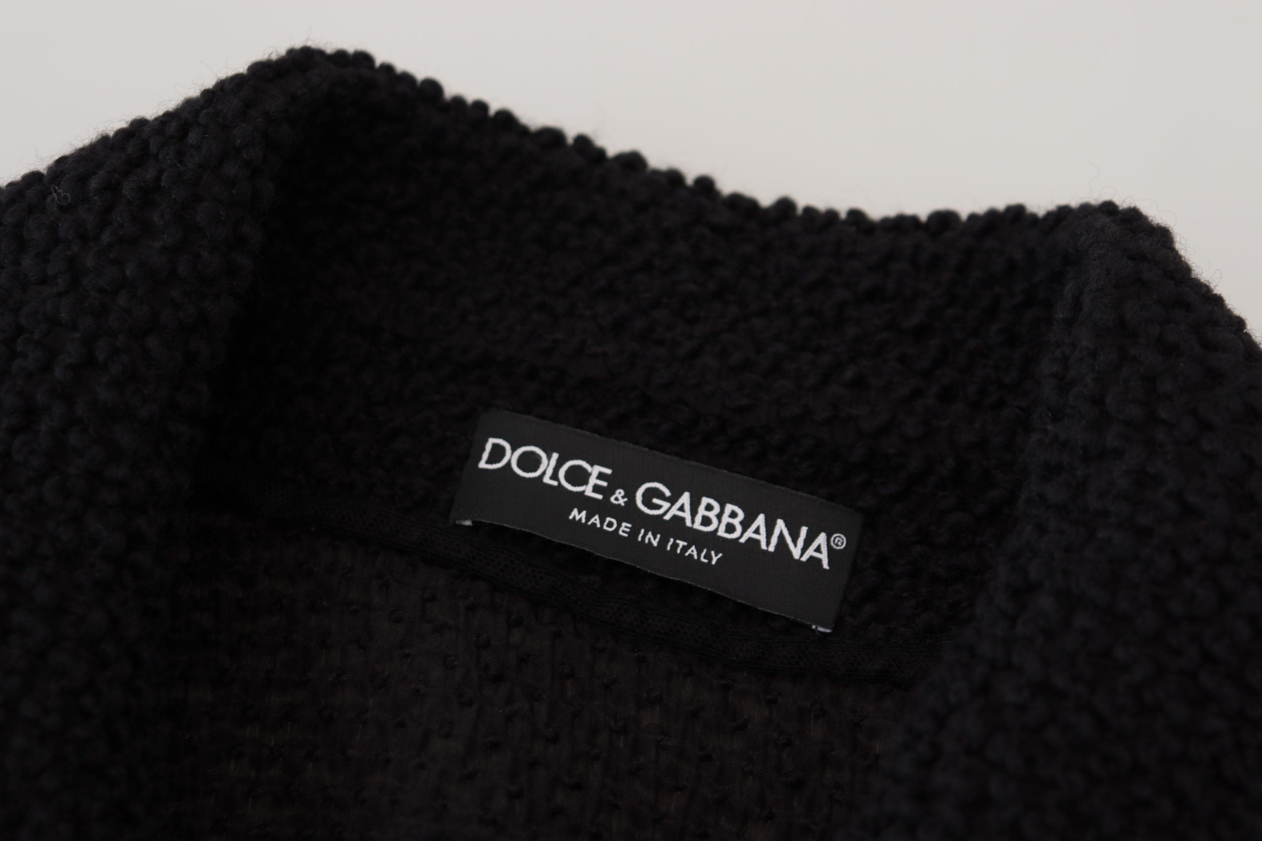 Dolce & Gabbana Черно вълнено палто Блейзър Яке