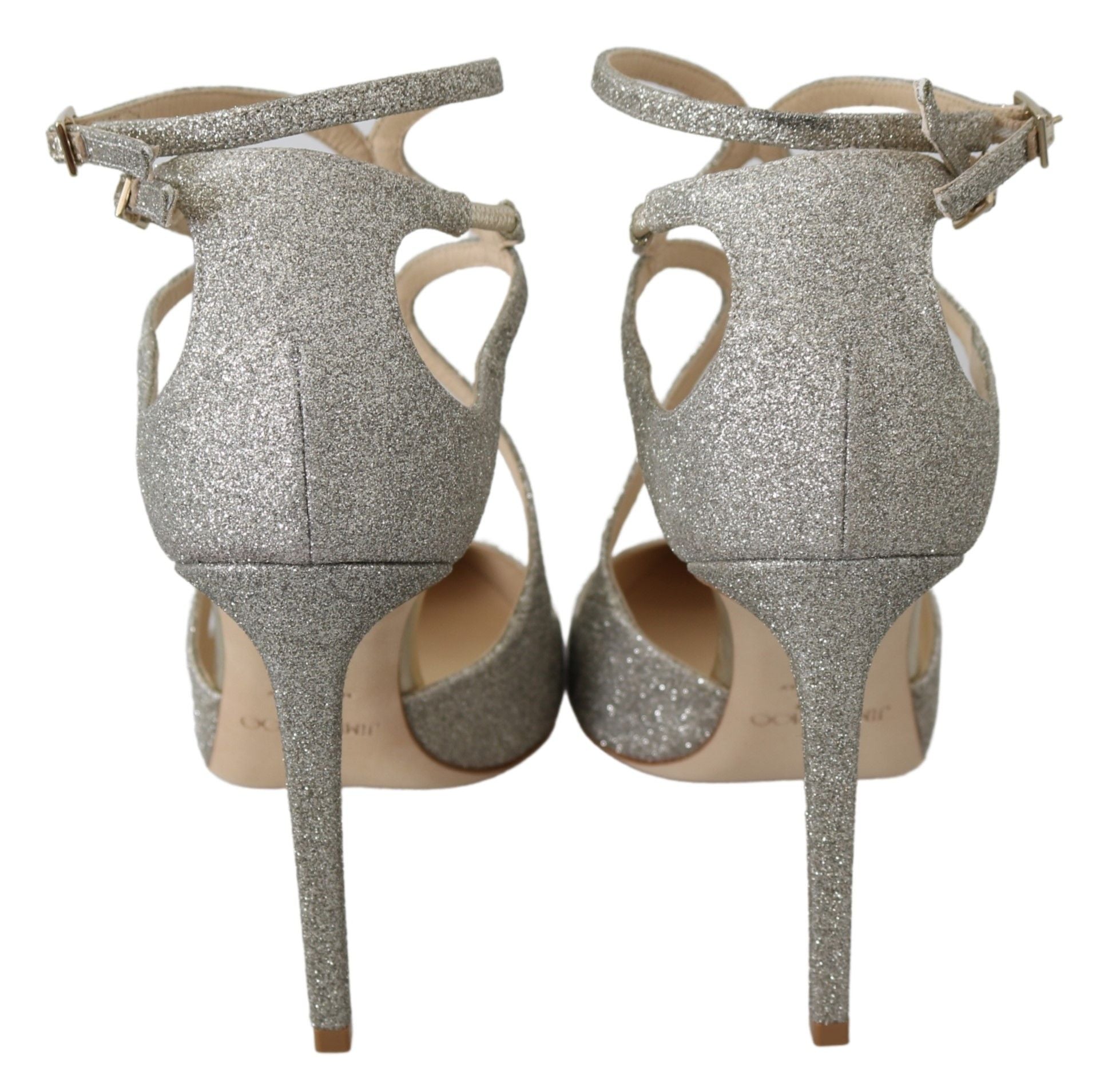Обувки Jimmy Choo Platinum Ice Leather Lancer 100 Pumps