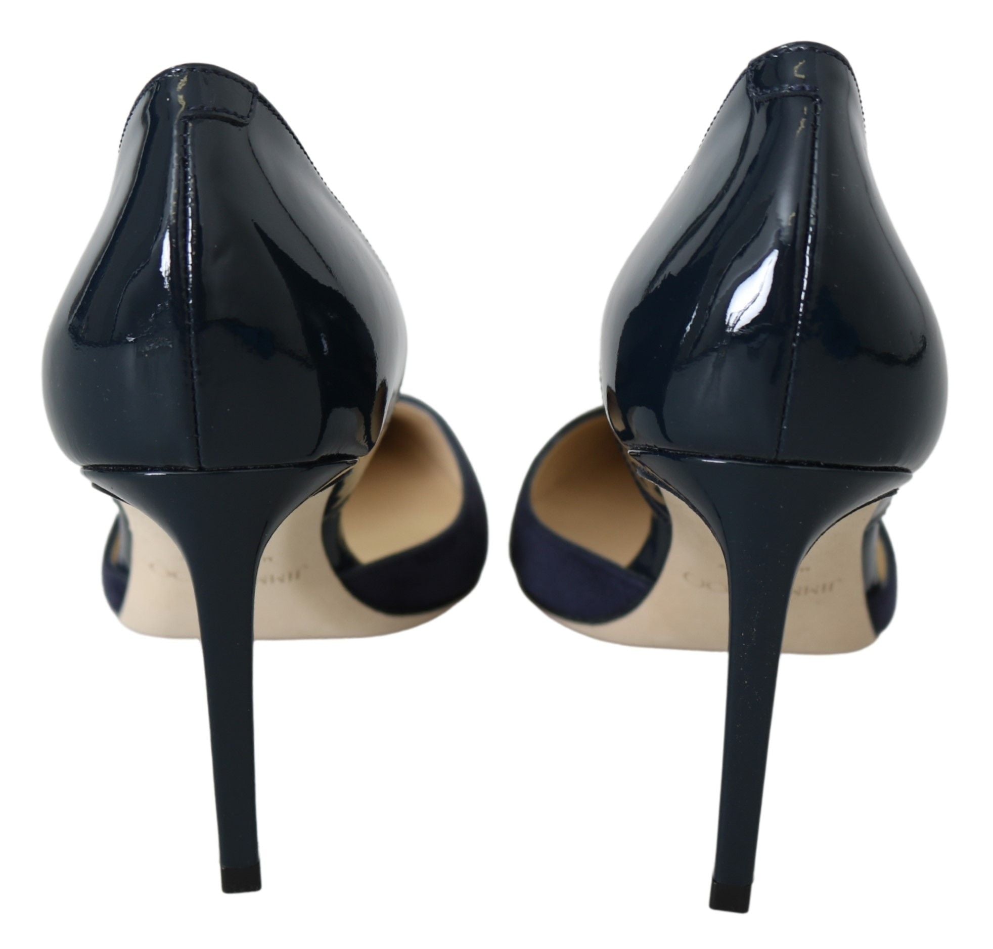 Jimmy Choo тъмносини кожени обувки тип помпи Darylin 85