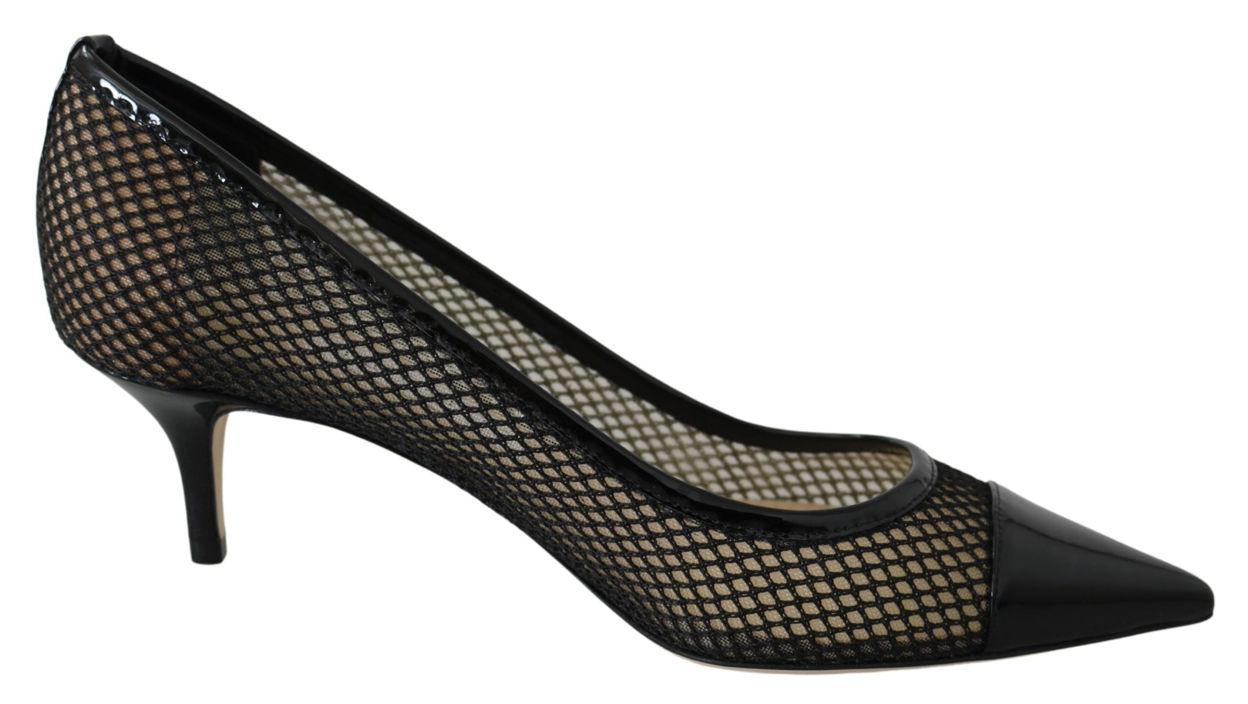 Jimmy Choo черни мрежести и кожени обувки Amika 50