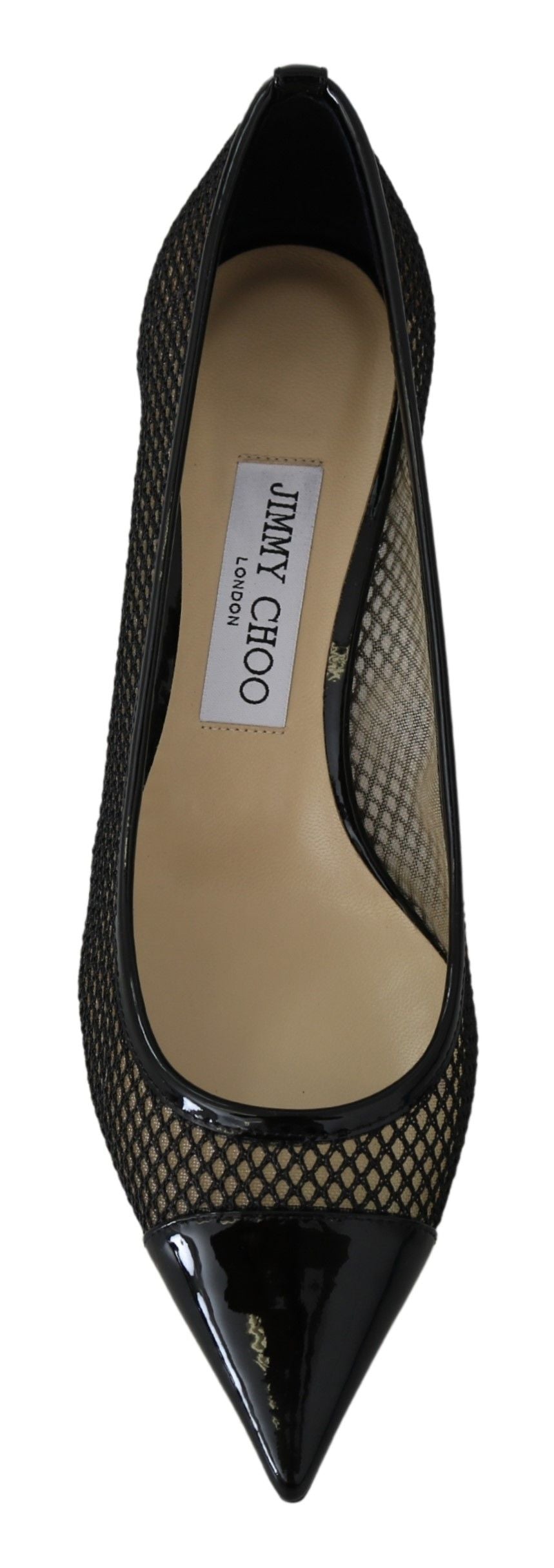 Jimmy Choo черни мрежести и кожени обувки Amika 50