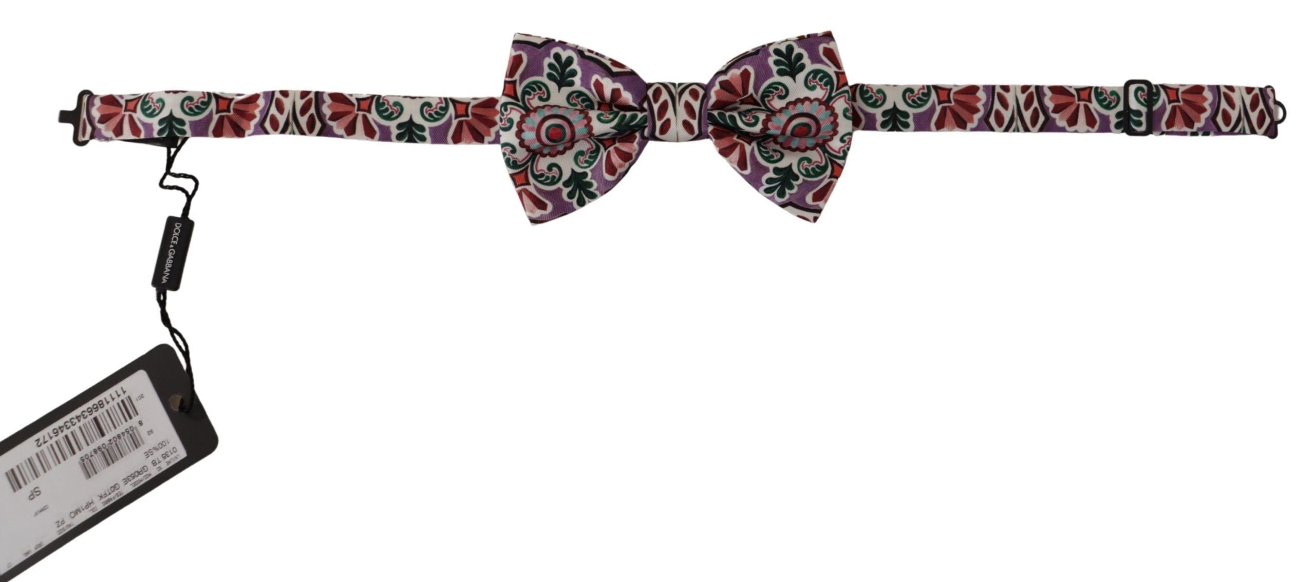 Dolce & Gabbana Многоцветен модел 100% копринена папийонка с деколте