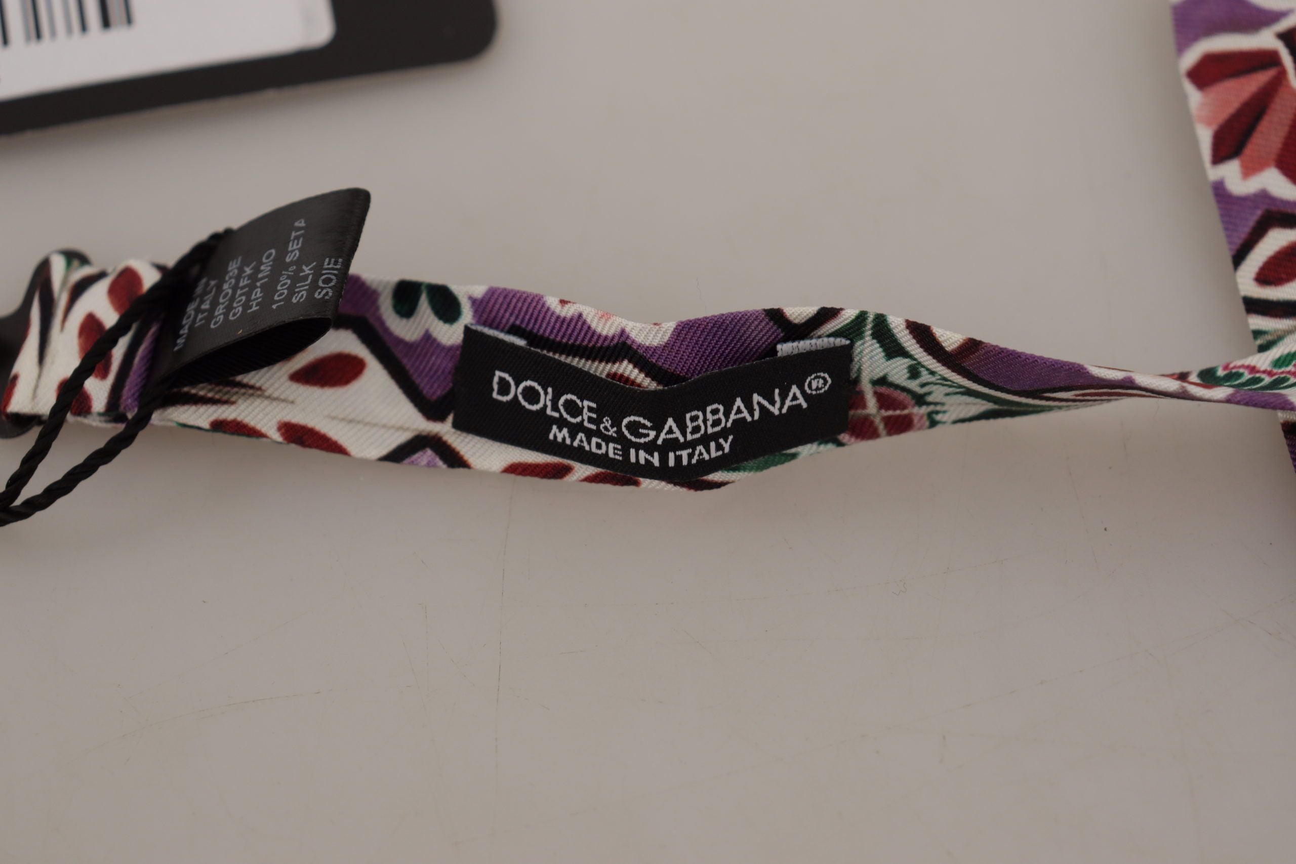 Dolce & Gabbana Многоцветен модел 100% копринена папийонка с деколте