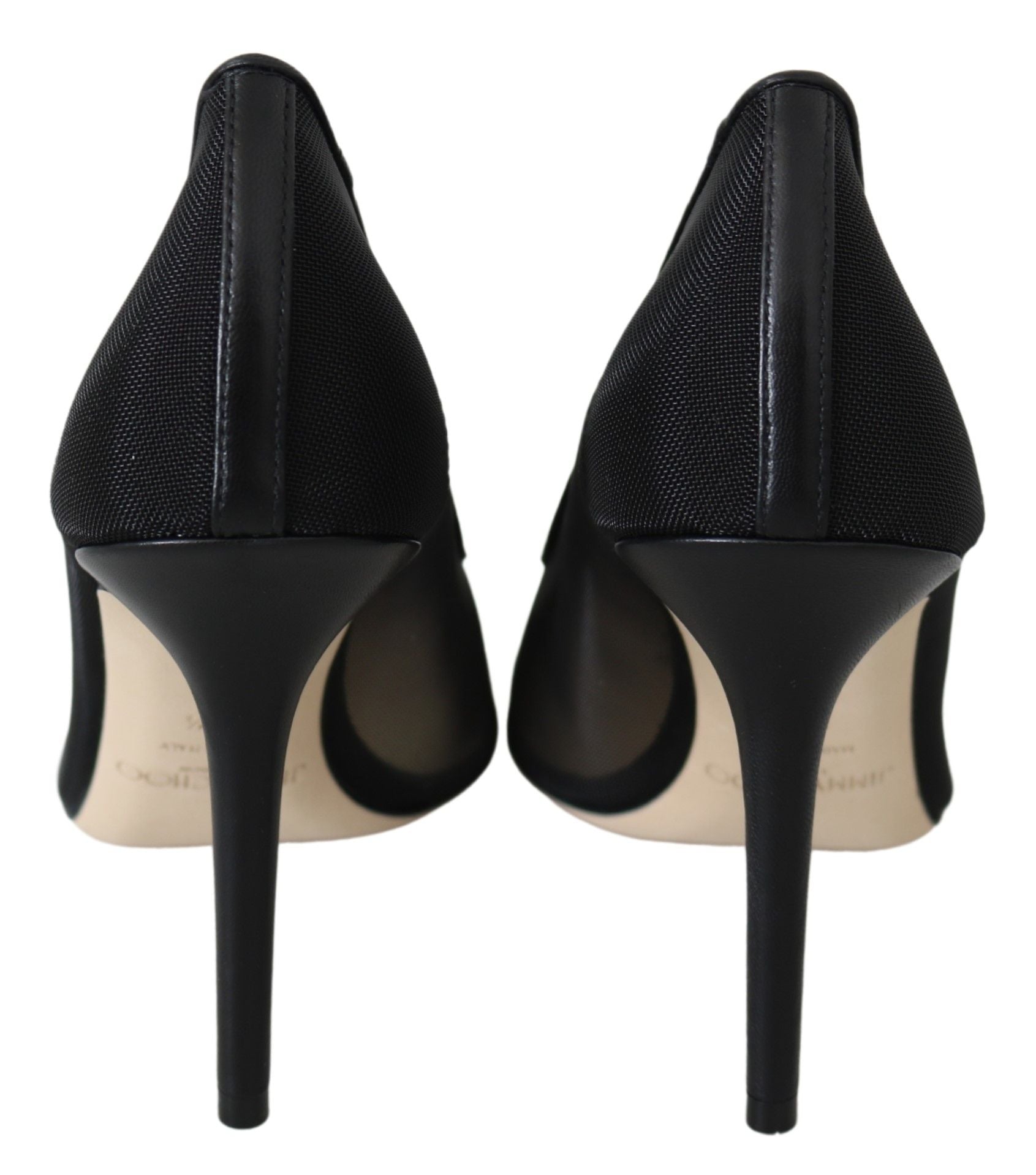 Черни мрежести обувки Jimmy Choo Amika 85 Diamond Pumps