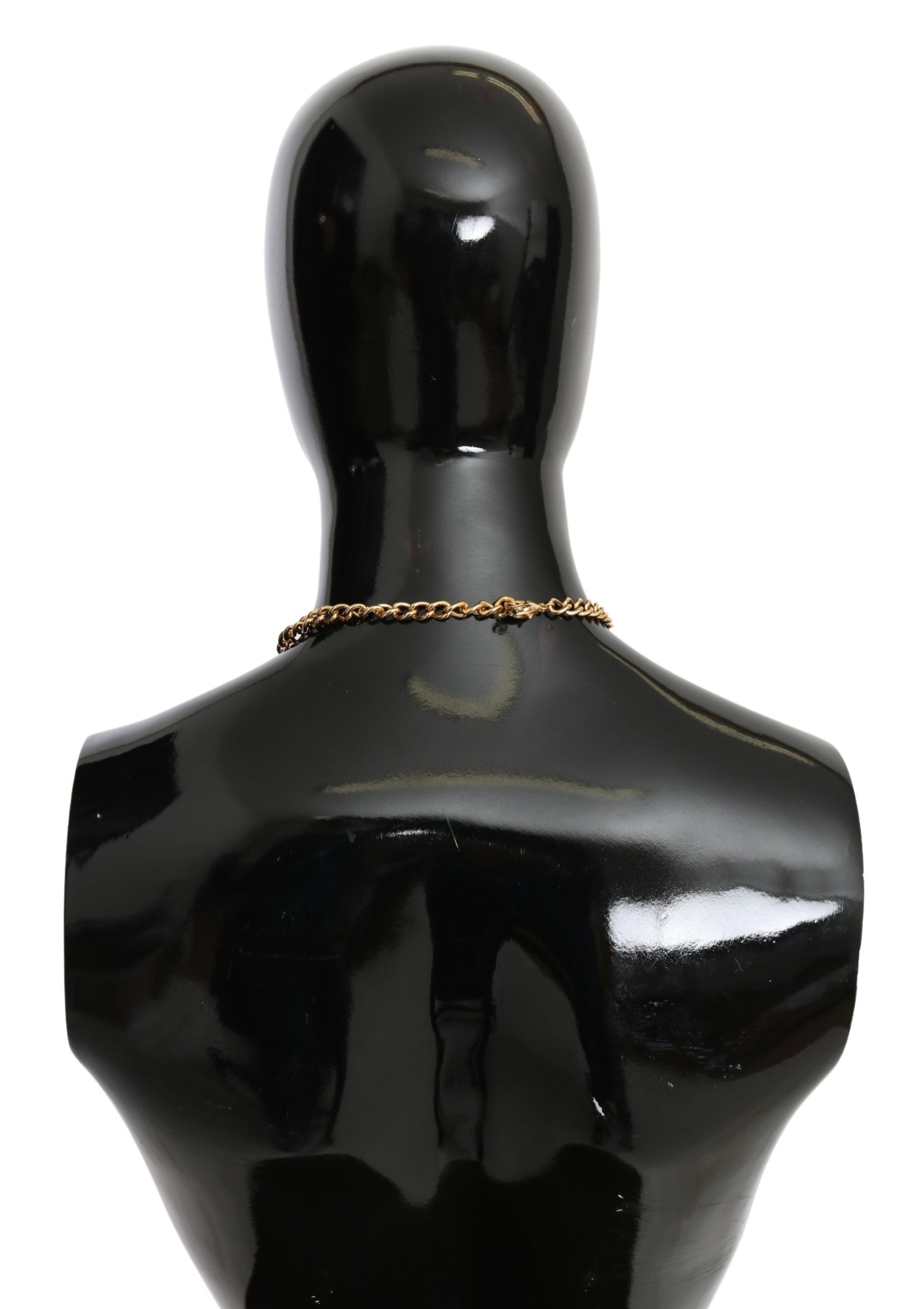 Dolce & Gabbana Колие с висулка със златни месингови кристали със зелени листа