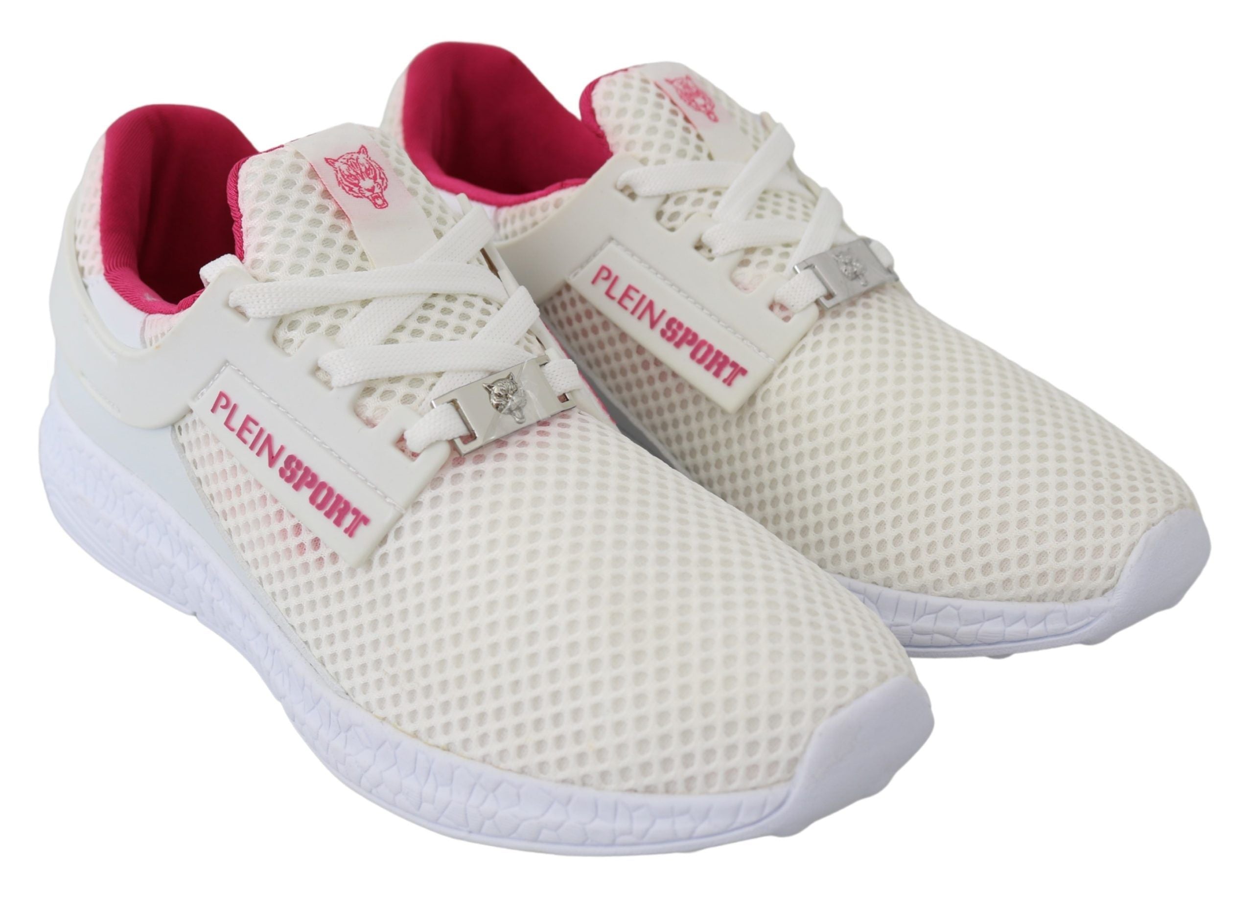 Бели маратонки Becky от полиестер Plein Sport Runner