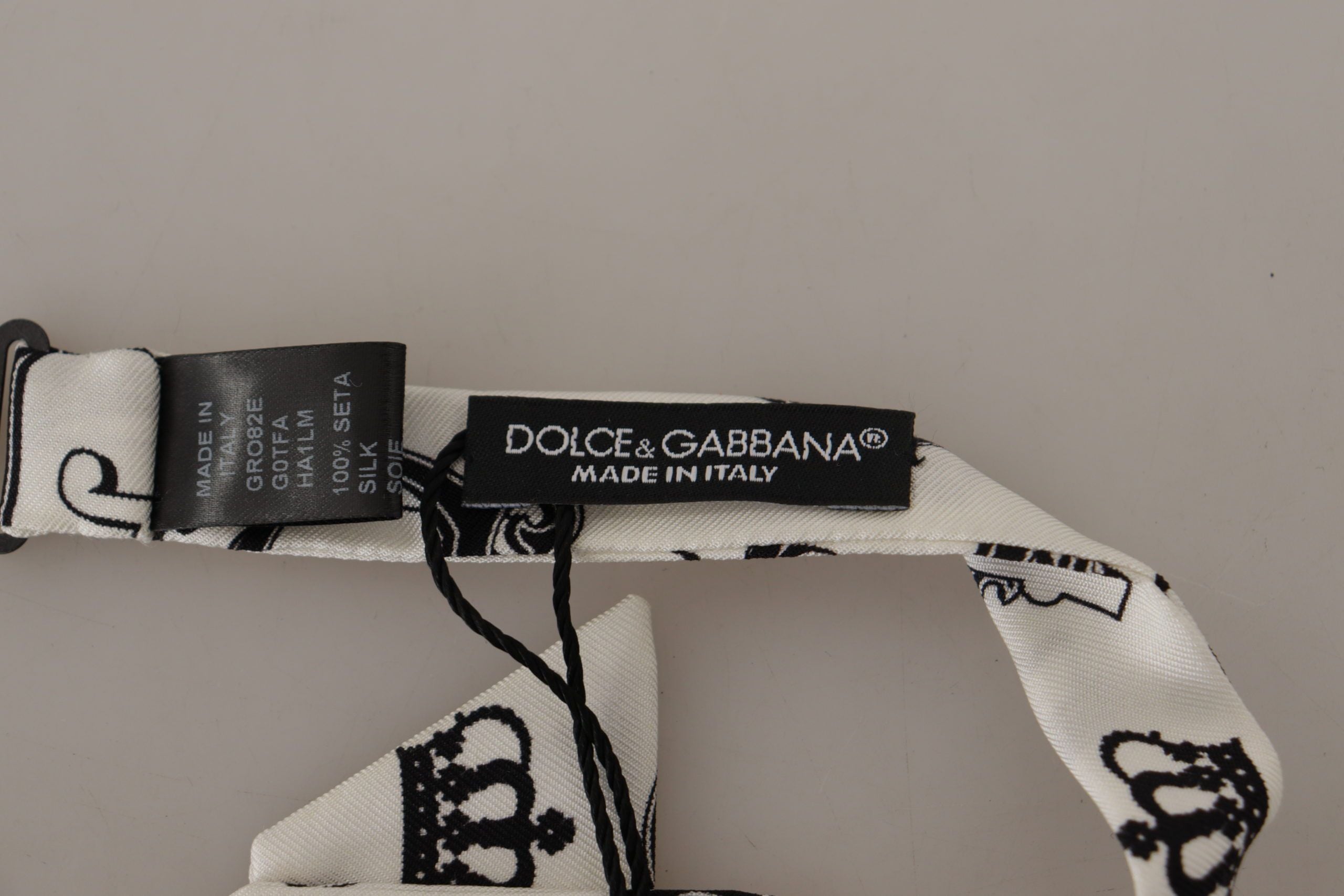 Папионка Dolce & Gabbana с бяла корона и регулируема деколте