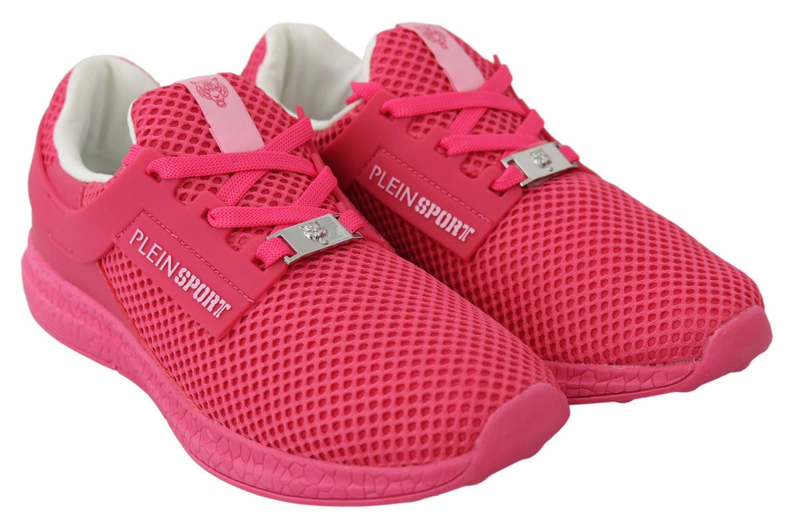 Обувки Plein Sport Fuxia Beetroot Polyester Runner Becky Sneakers