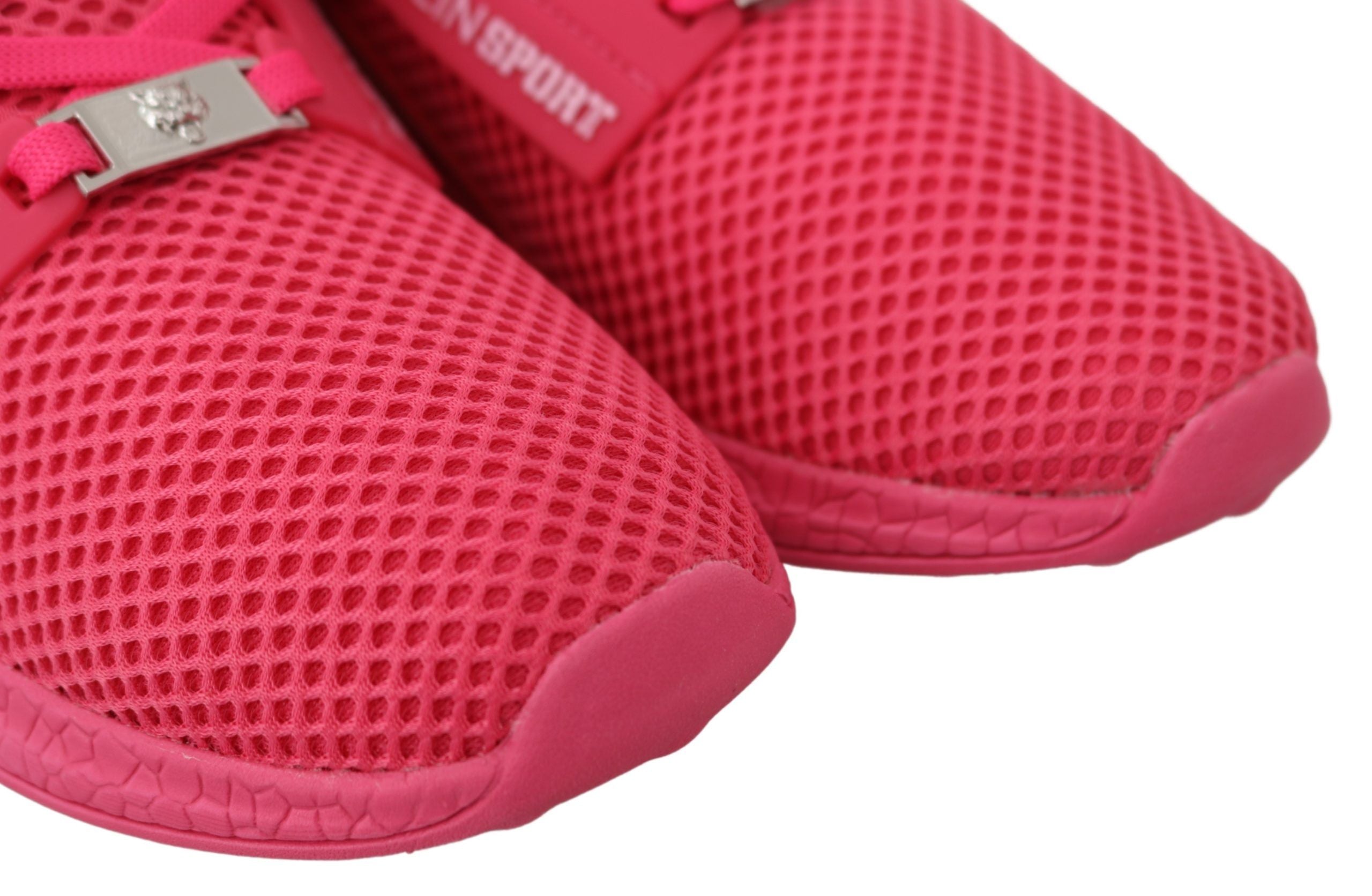 Обувки Plein Sport Fuxia Beetroot Polyester Runner Becky Sneakers