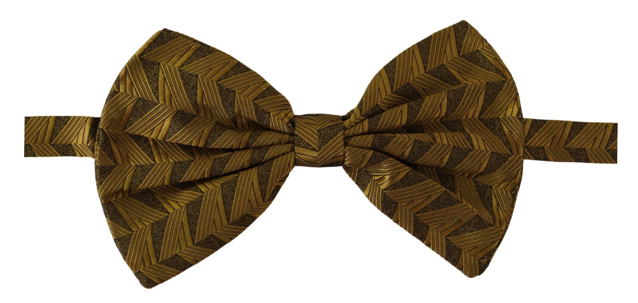 Dolce & Gabbana Gold Fantasy Print Papillon папионка с регулируема яка