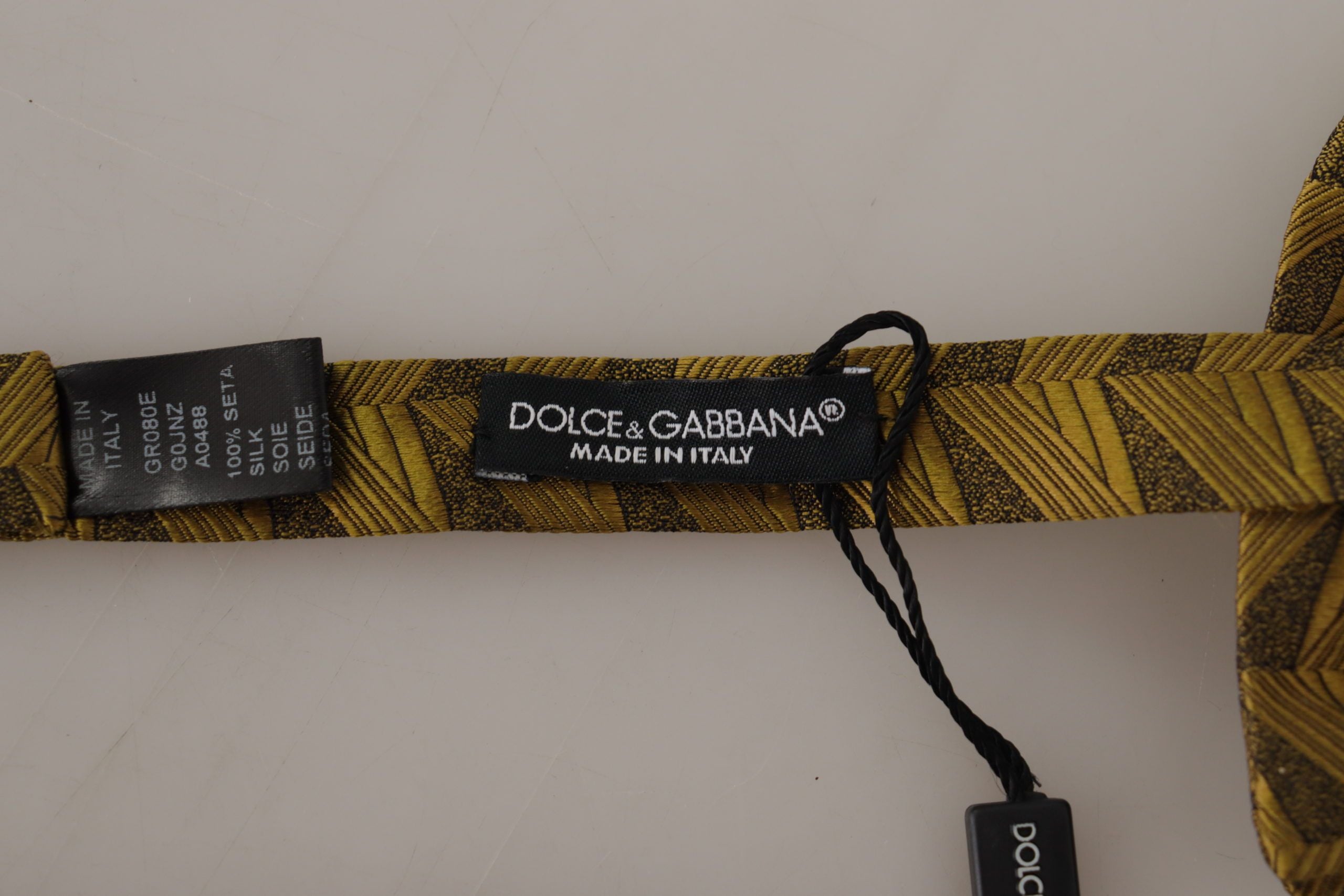 Dolce & Gabbana Gold Fantasy Print Papillon папионка с регулируема яка