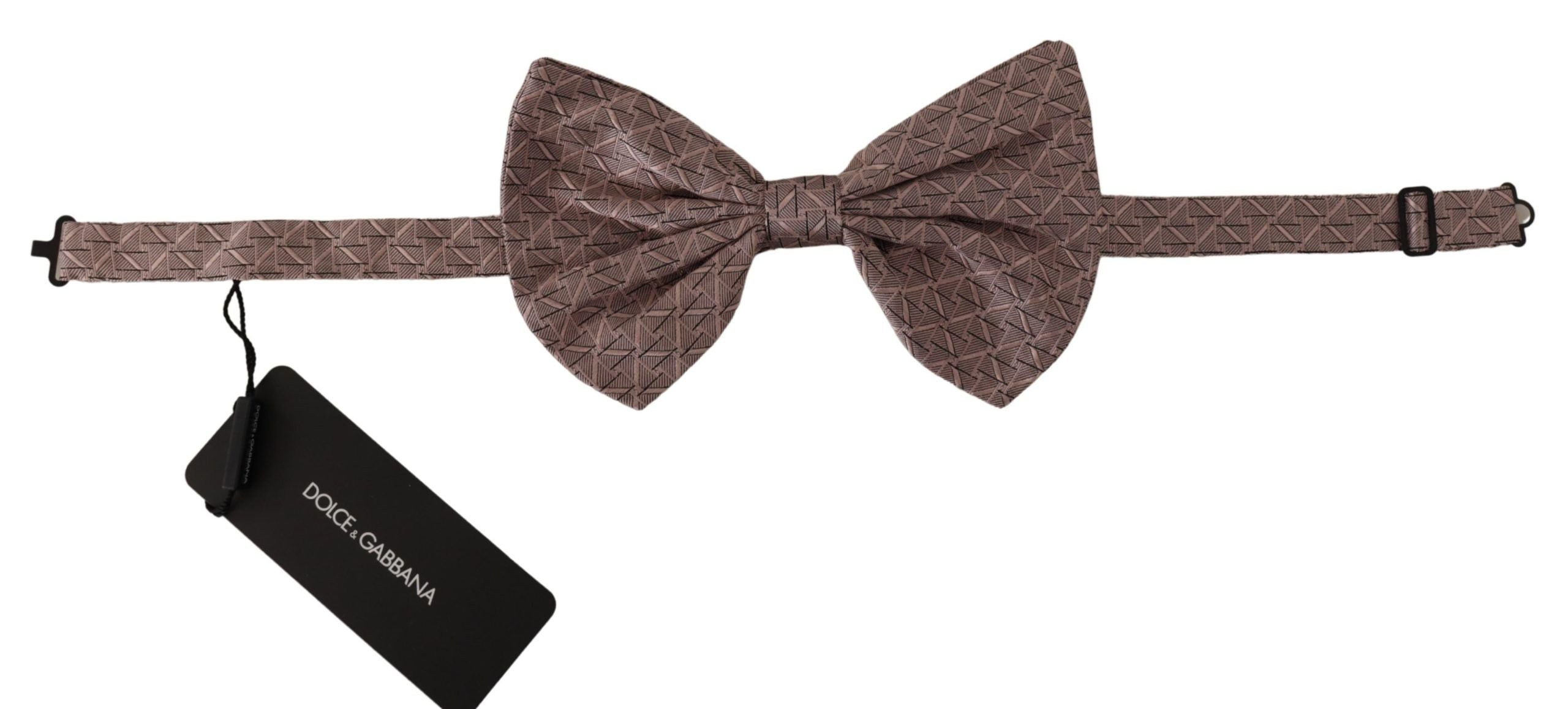 Dolce & Gabbana Grey Fantasy Print Papillon папионка с регулируема яка