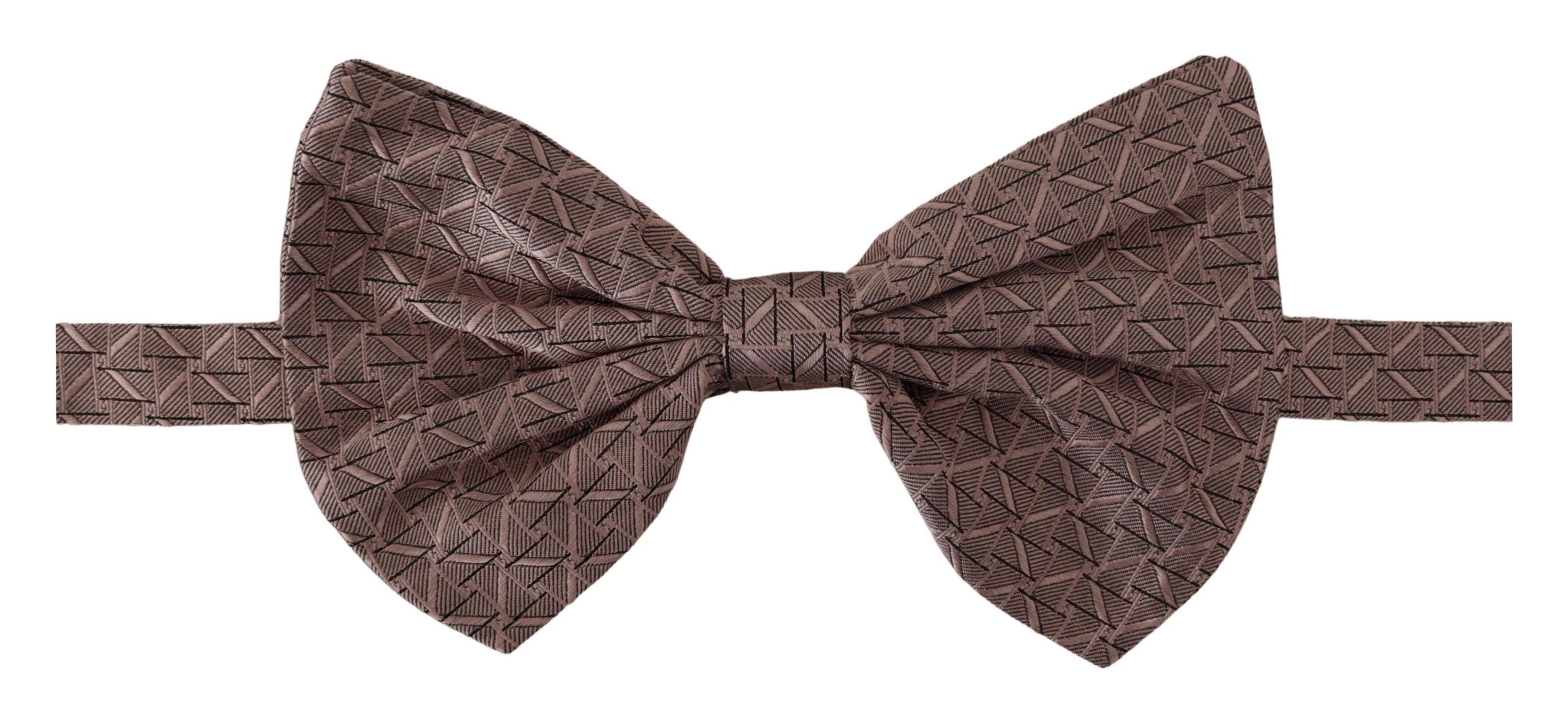 Dolce & Gabbana Grey Fantasy Print Papillon папионка с регулируема яка