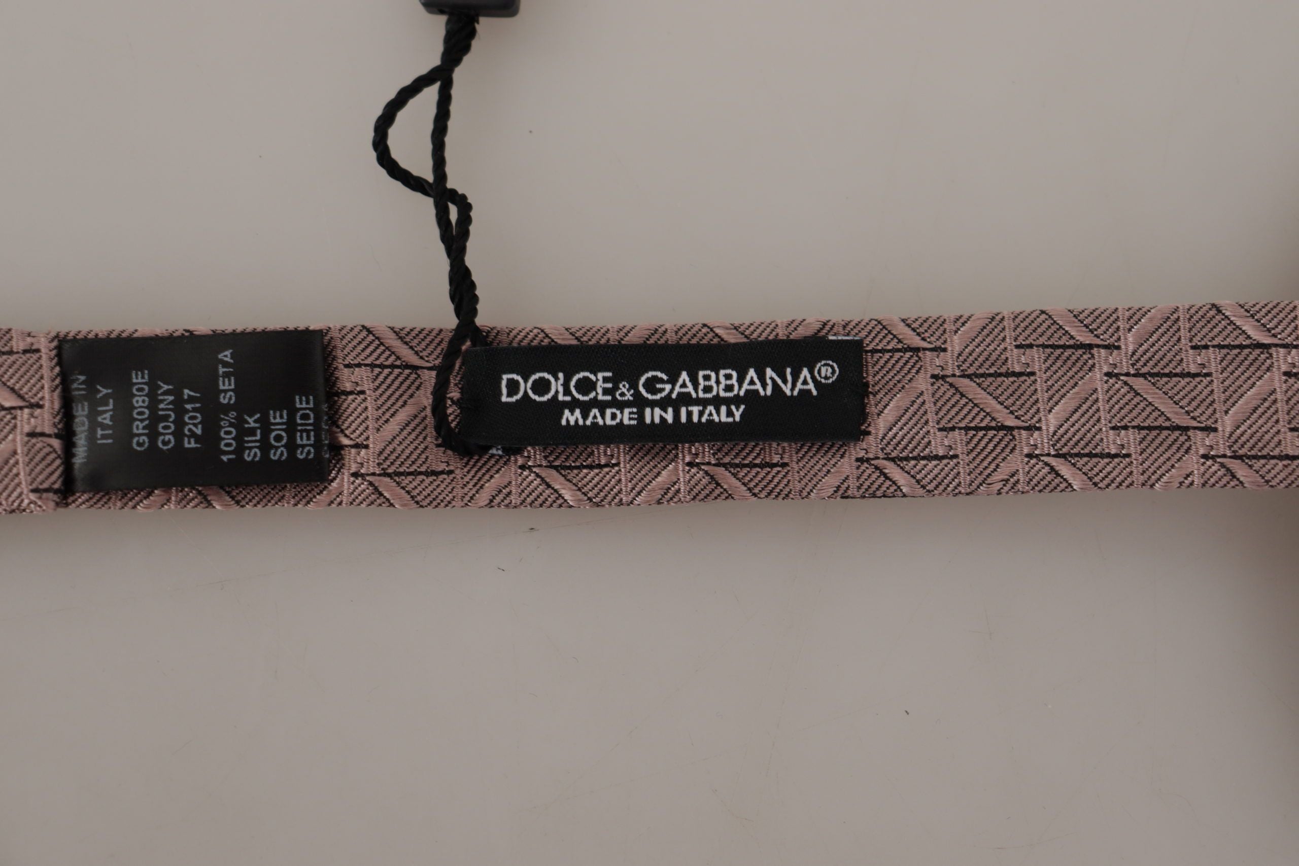 Dolce & Gabbana Grey Fantasy Print Papillon папионка с регулируема яка
