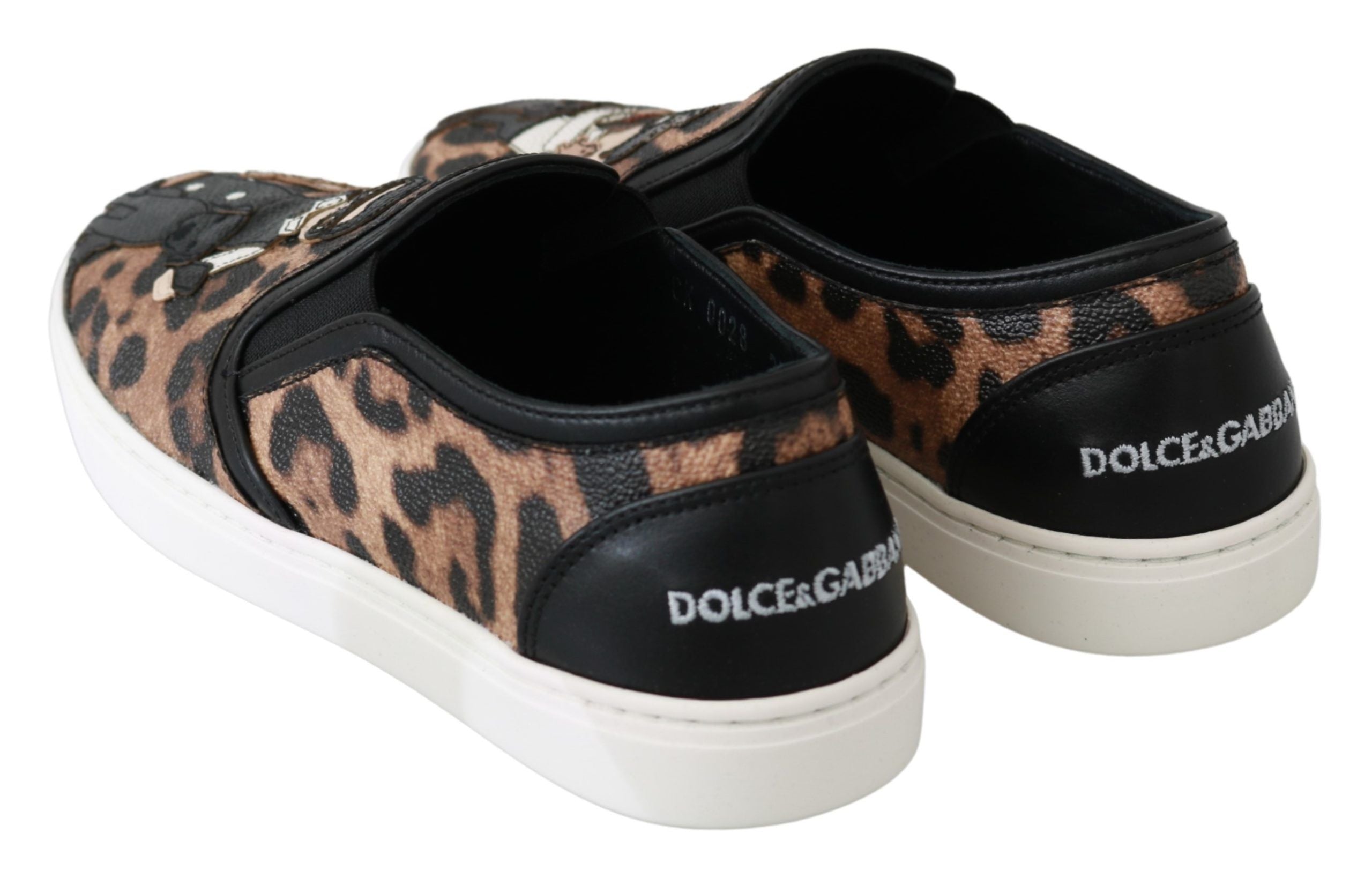 Dolce & Gabbana Кожени обувки с леопард #dgfamily Мокасини