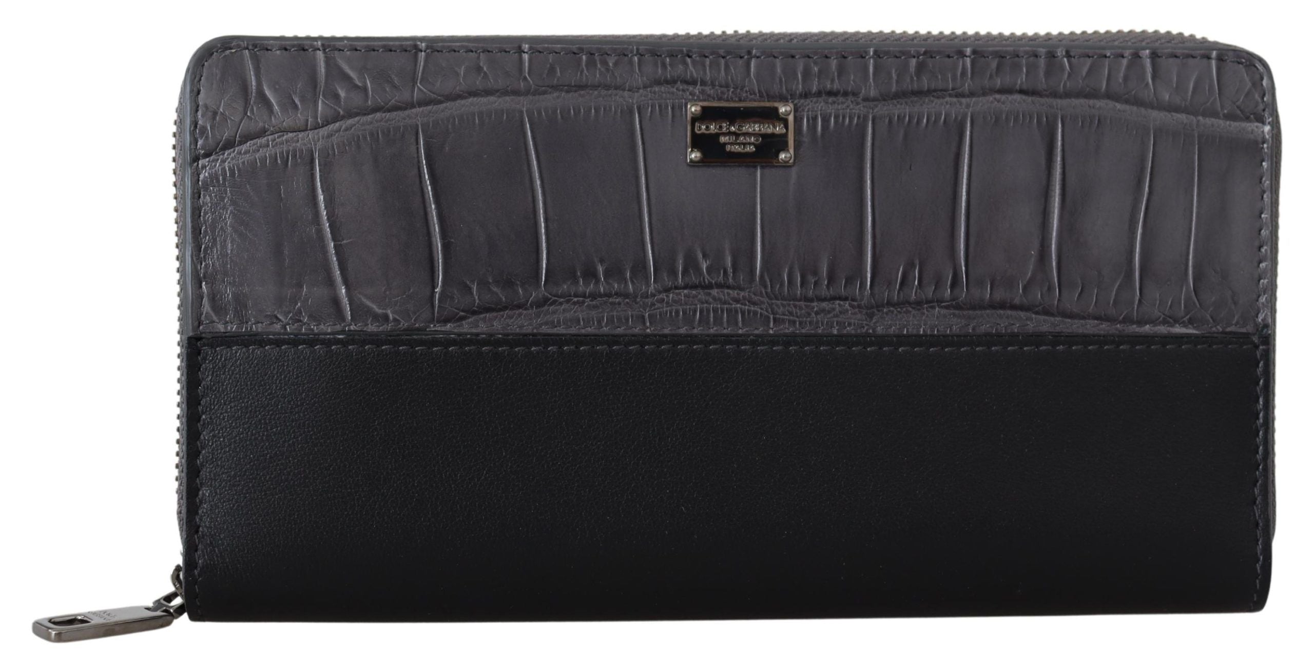 Dolce & Gabbana черен кожен портфейл с цип около Continental