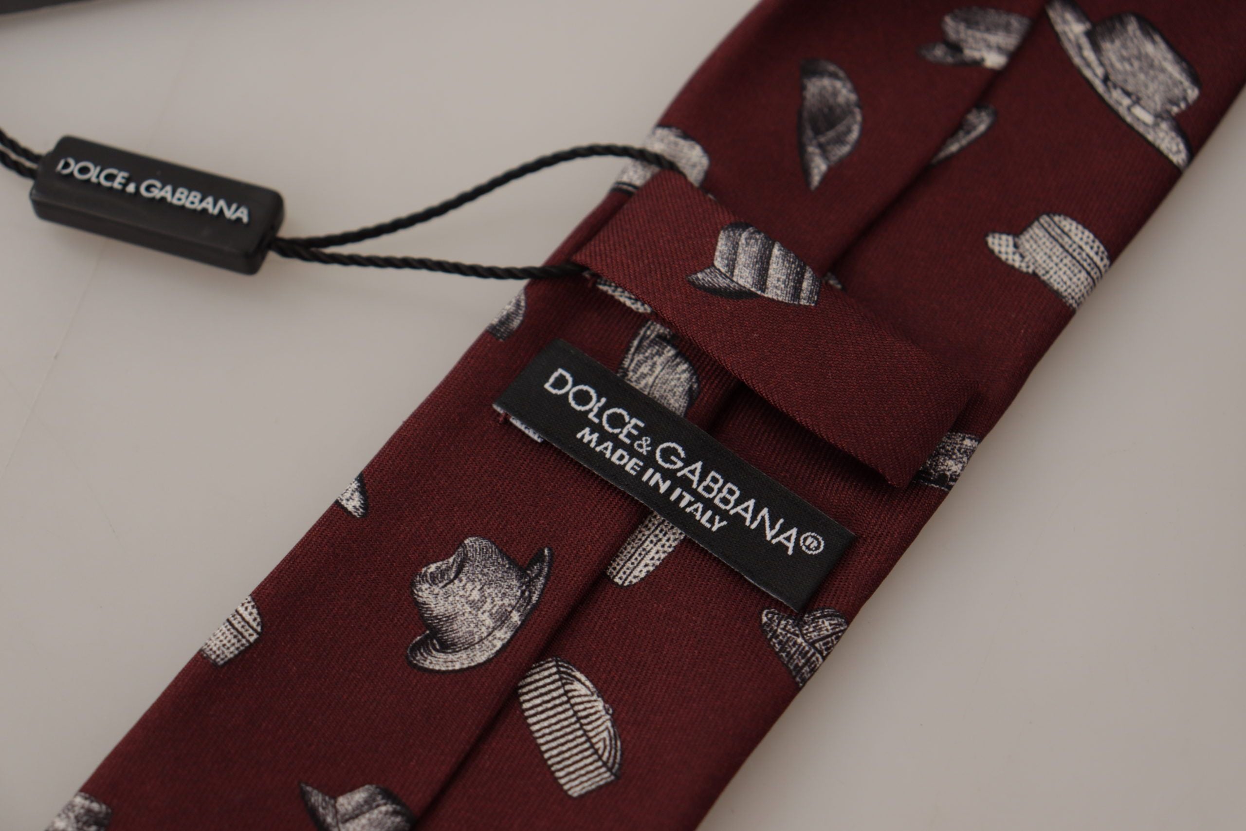 Dolce & Gabbana кестеняво шапка модел 100% коприна регулируем аксесоар вратовръзка
