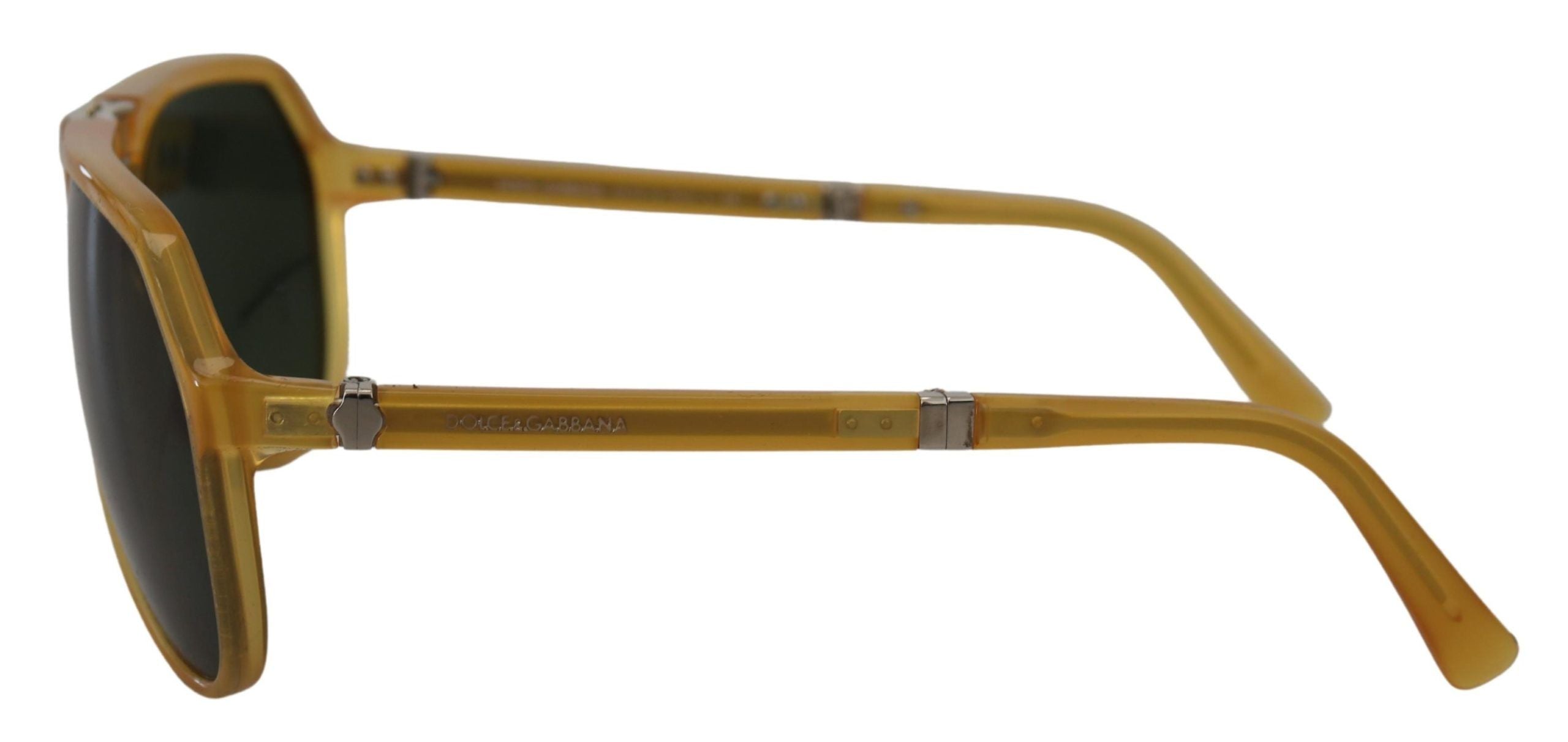 Слънчеви очила Dolce & Gabbana с жълти ацетатни черни стъкла Aviator DG4196