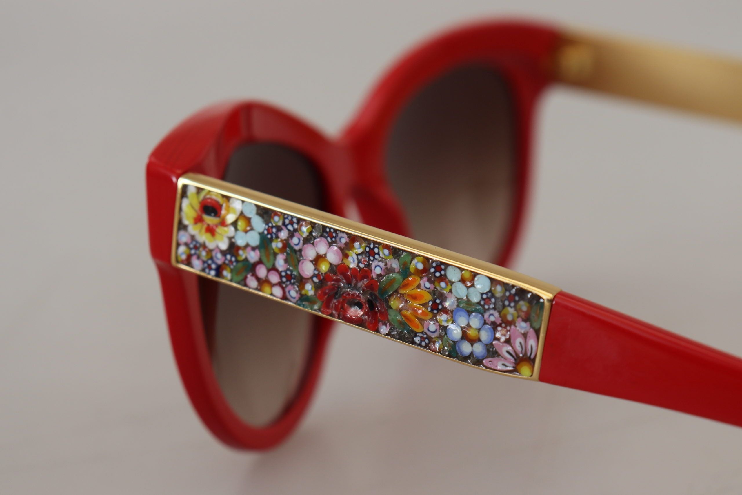 Слънчеви очила Dolce & Gabbana Red Cat Eye Lens Floral Shades DG4215