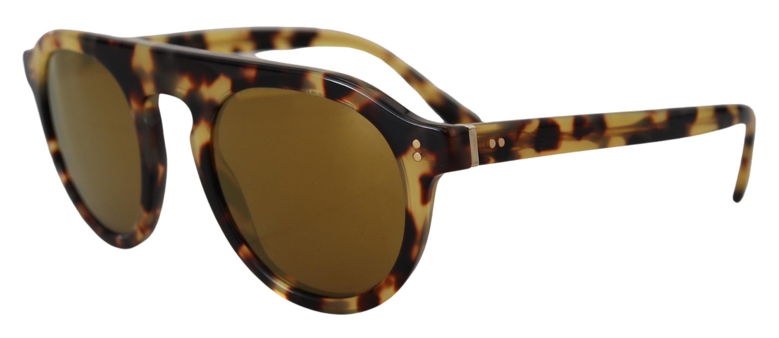 Слънчеви очила Dolce & Gabbana с овални кафяви костенурки с пълна рамка DG4306F