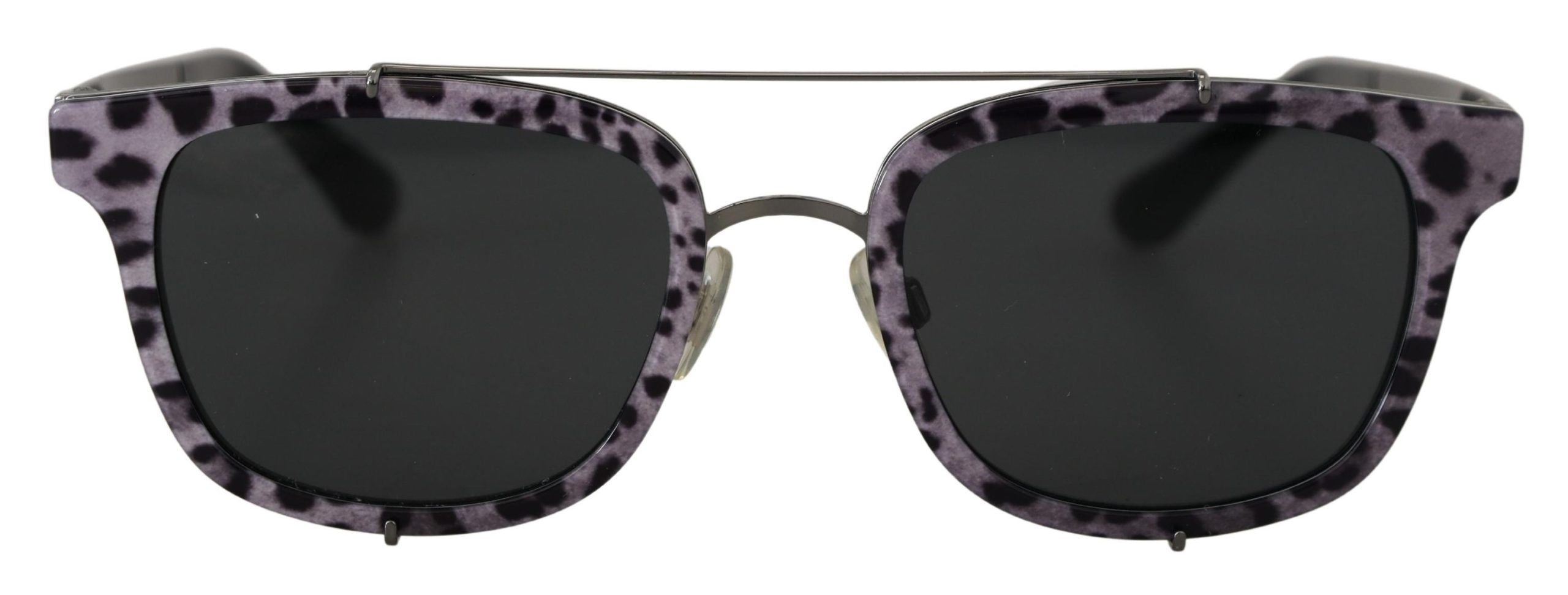 Слънчеви очила Dolce & Gabbana Purple Leopard Metal Frame Women Shads DG2175