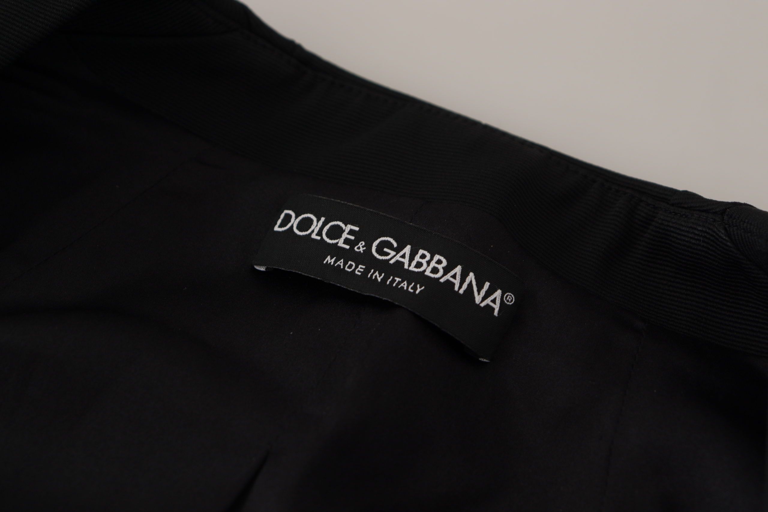 Dolce & Gabbana черно прилепнало яке с дълги ръкави
