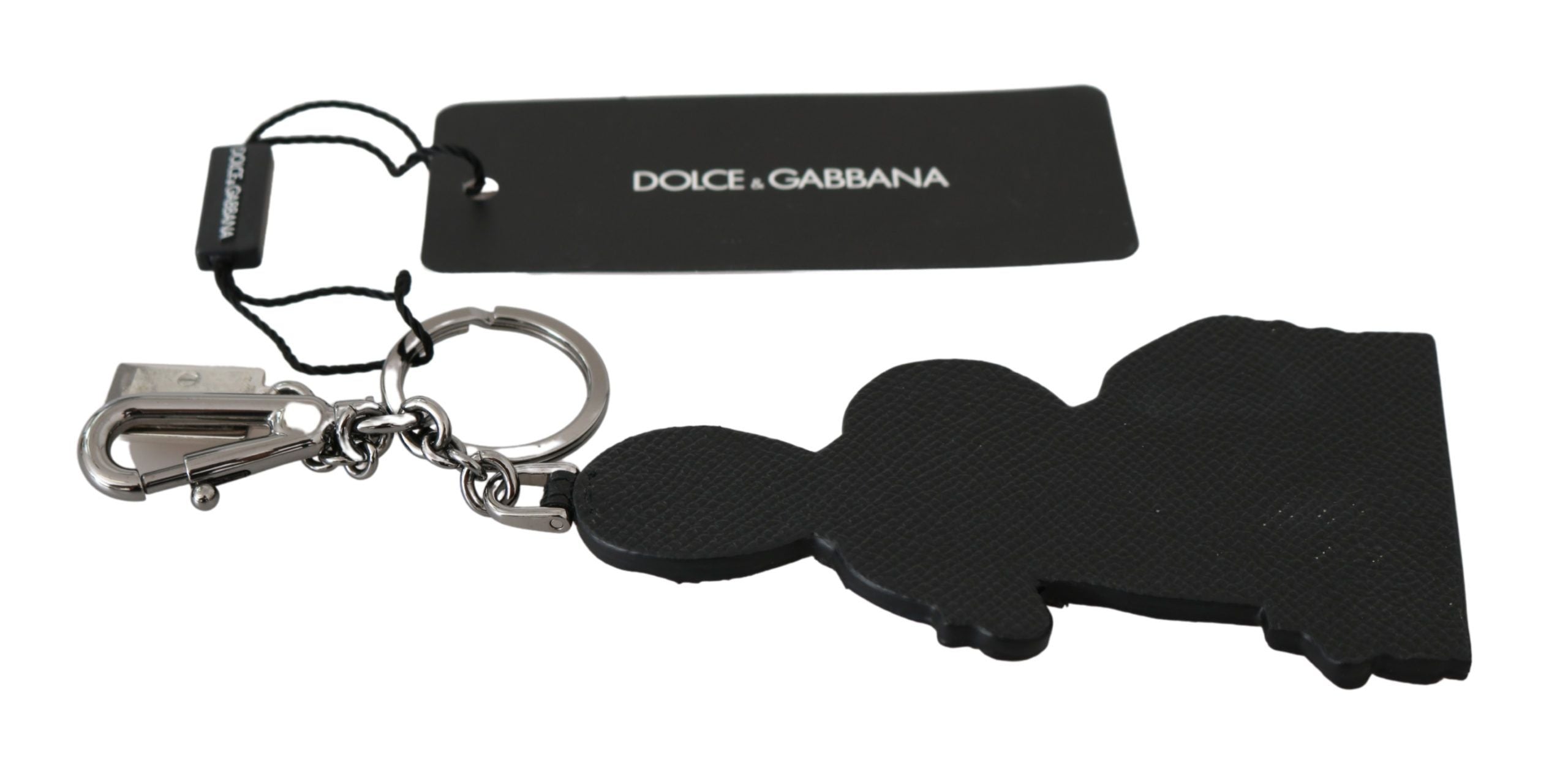 Dolce & Gabbana Elegant Trio-Tone Leather Keychain