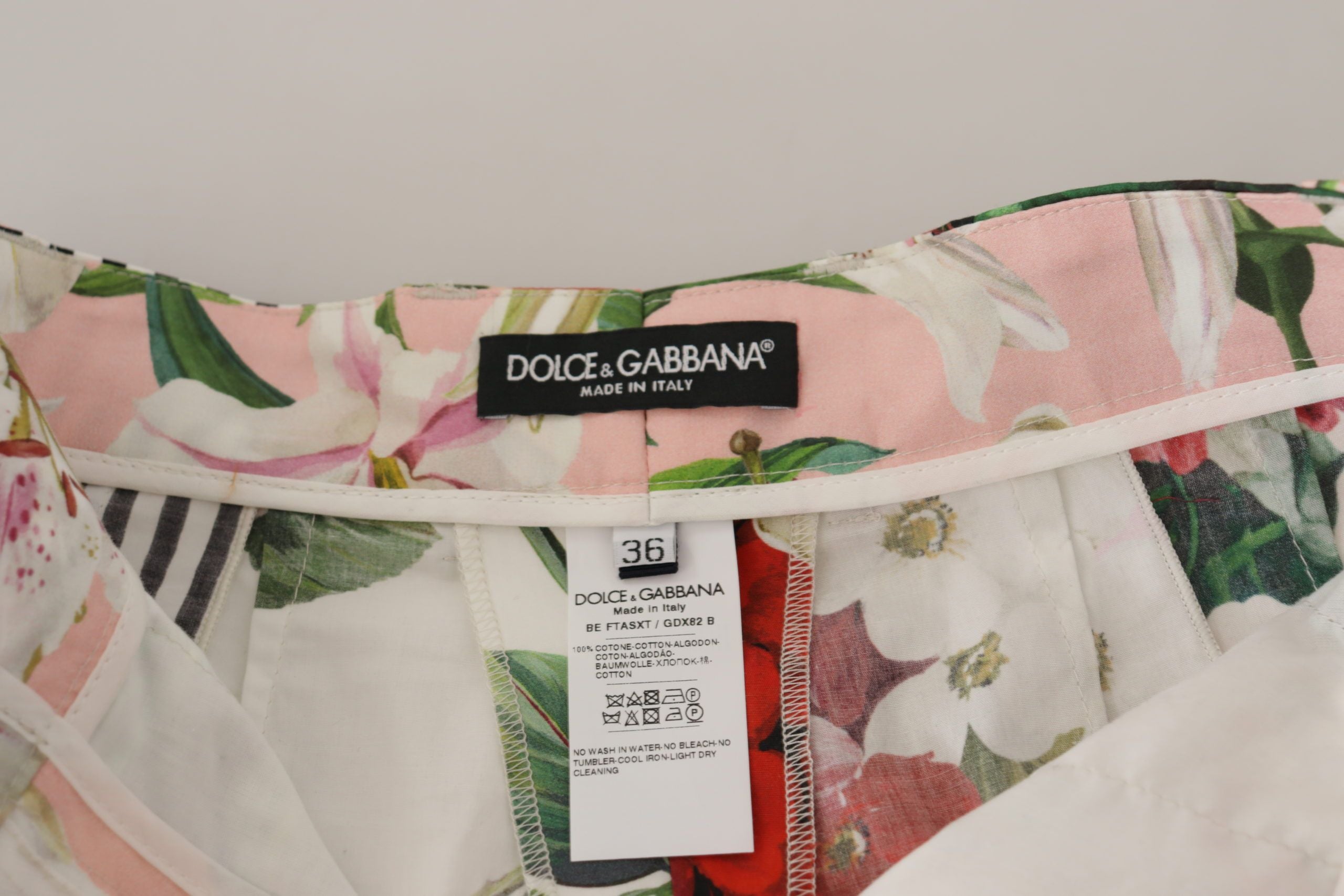 Многоцветни къси панталони с висока талия Dolce & Gabbana